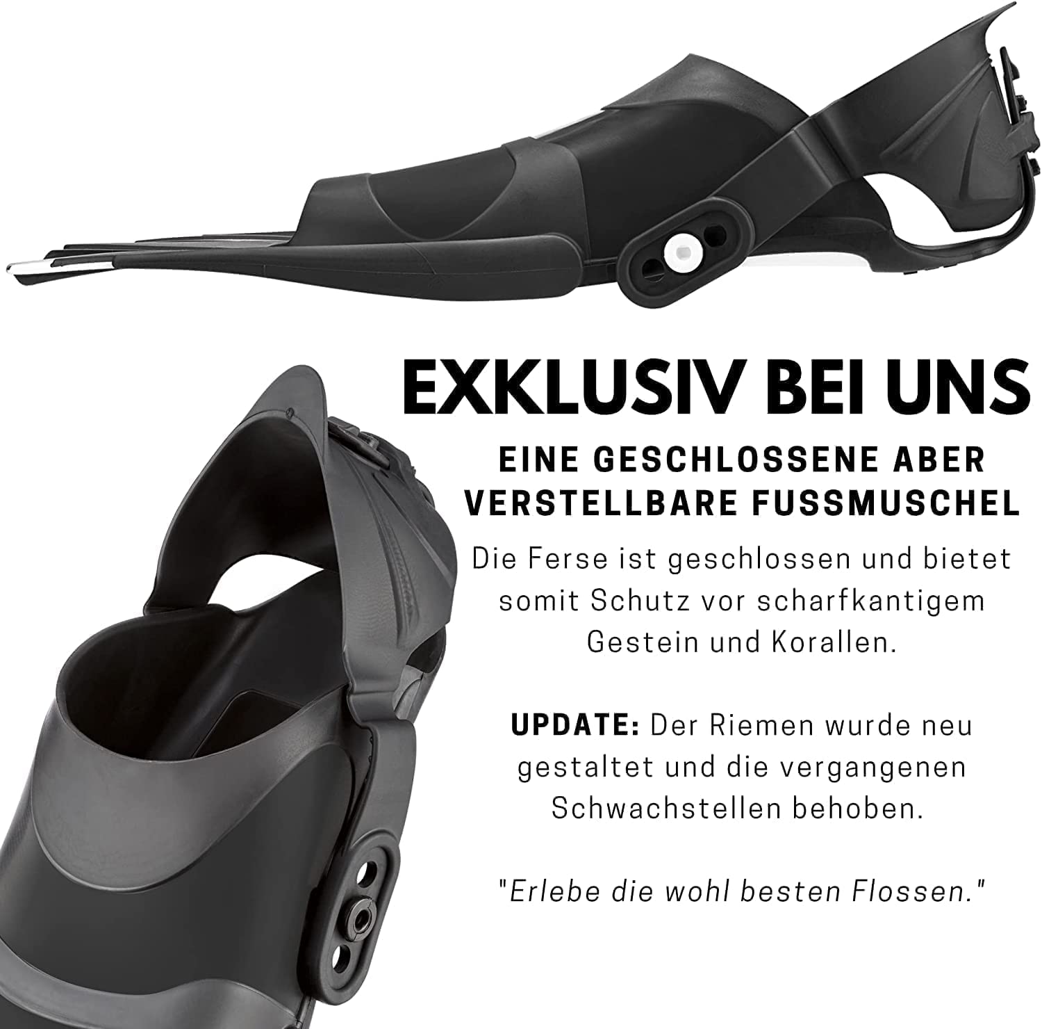 Khroom verstellbare Kurzflossen Erwachsene Gr. 36-47 || Zum Schnorcheln und Schwimmen - Made in Italy - Premium Taucherflossen mit Umhängetasche | Schwimmflossen
