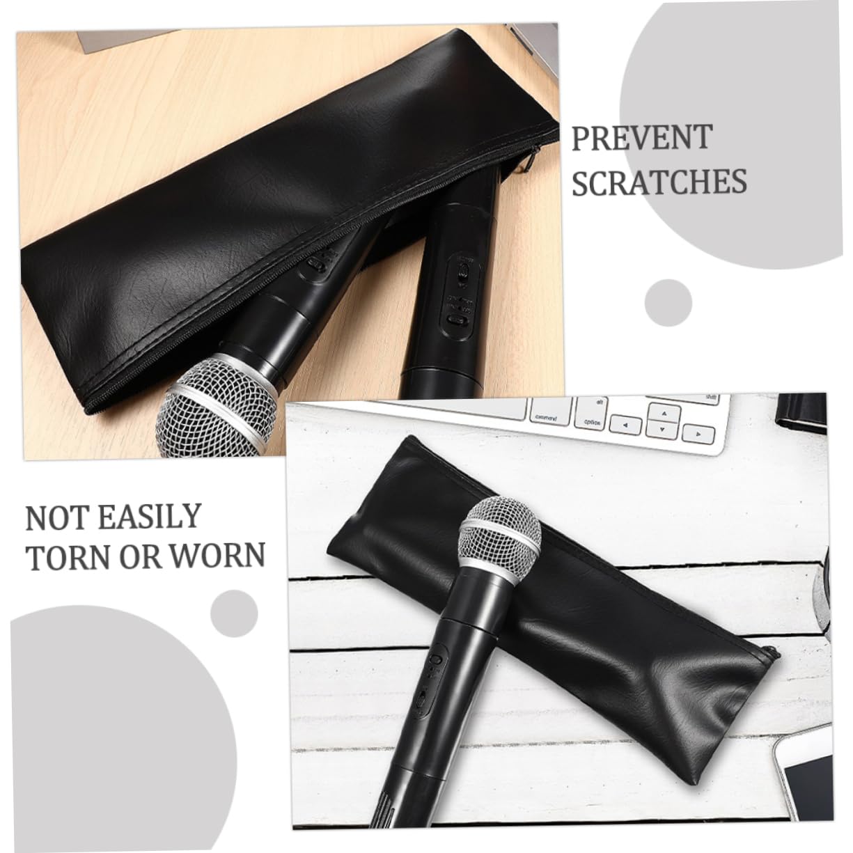 3pièces De Transport Pour Microphone Sans Fil Étui De Rangement Pratique Pour Voyage La Poussière Chocs Organisateur De Microphones