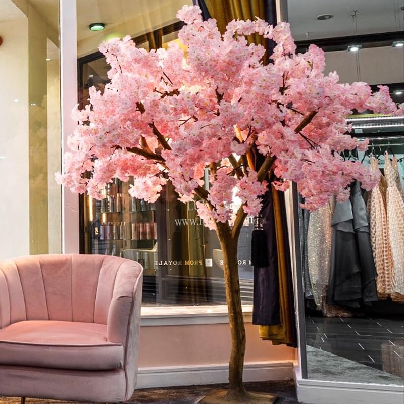 Amazon.com: Pink Cherry Blossom Tree with Base, Artificial Flower