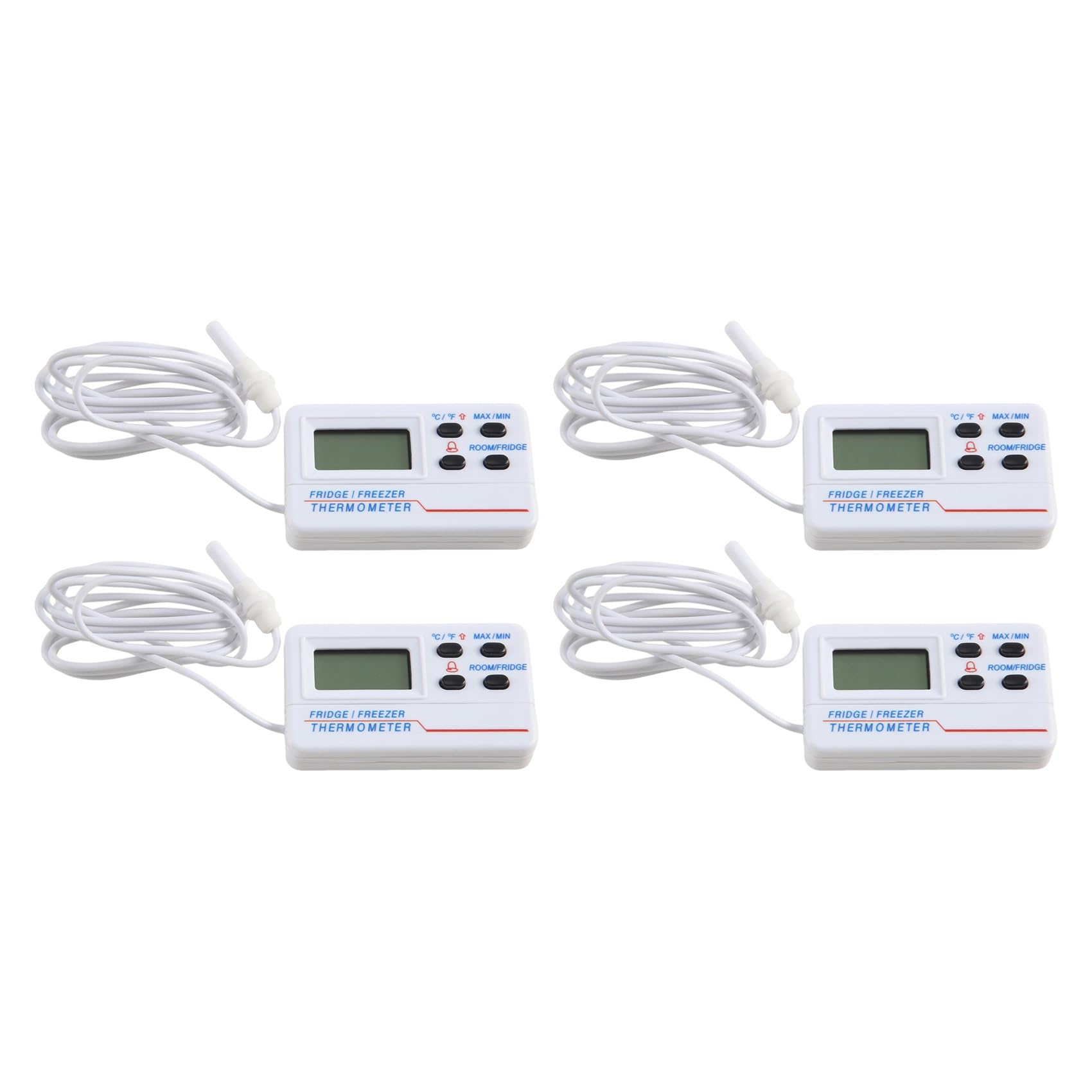 Hndhbfgrt 2X Freezer Thermometer Double Temperature Alarm Indoor Digital Display Electronic Household Refrigerator Thermometer