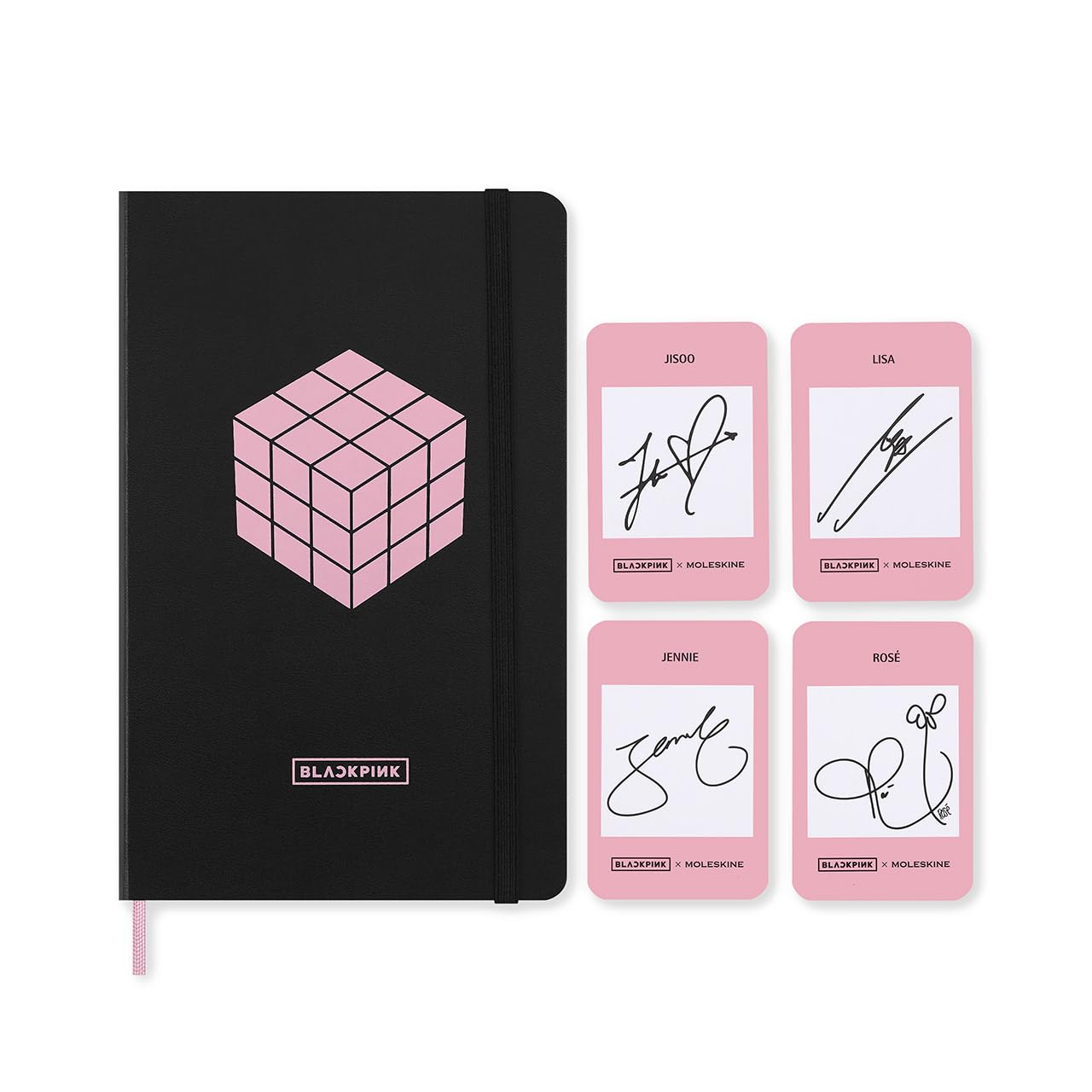 Moleskine BLACKPINK - Planificador de vida sin fecha de edición limitada en caja de regalo, tapa dura, grande (5 x 8.25 pulgadas), rayado/forrado, negro, 240 páginas