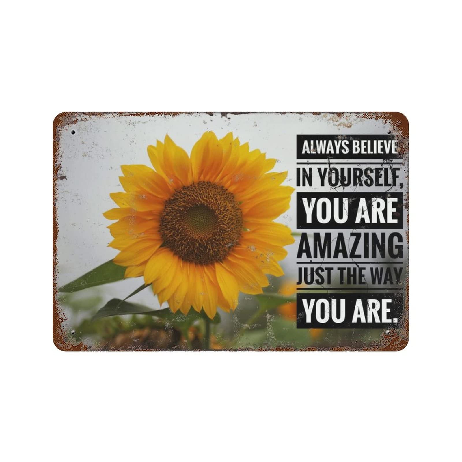 AOOEDM Sunflower Vintage Metal Sign Tin Sign for Home Bar Pub Kitchen Man Cave Tin Sign Wall Decor Poster Wall Plaque