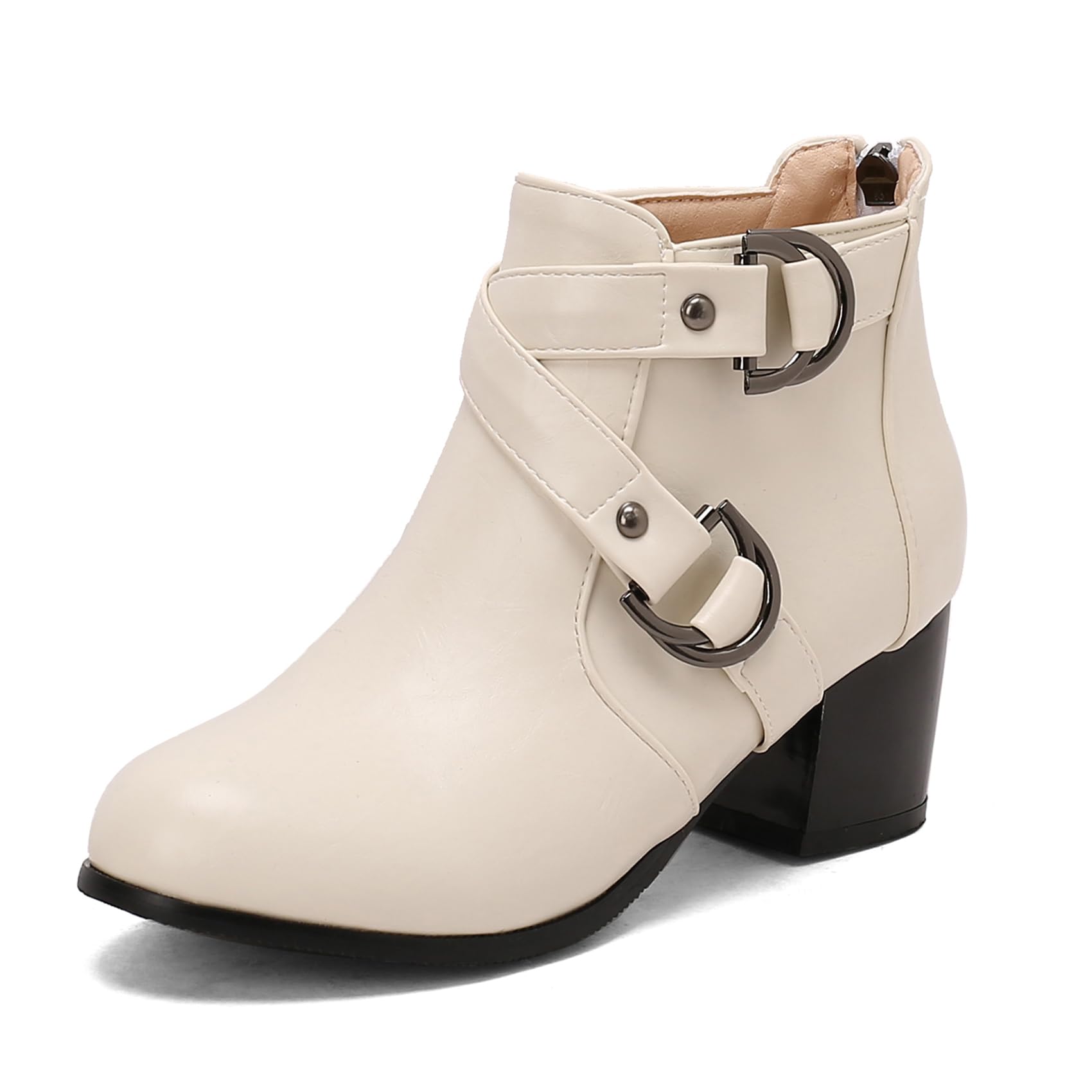 Women Ankle Boots Work Block Heel Chelsea Bootie