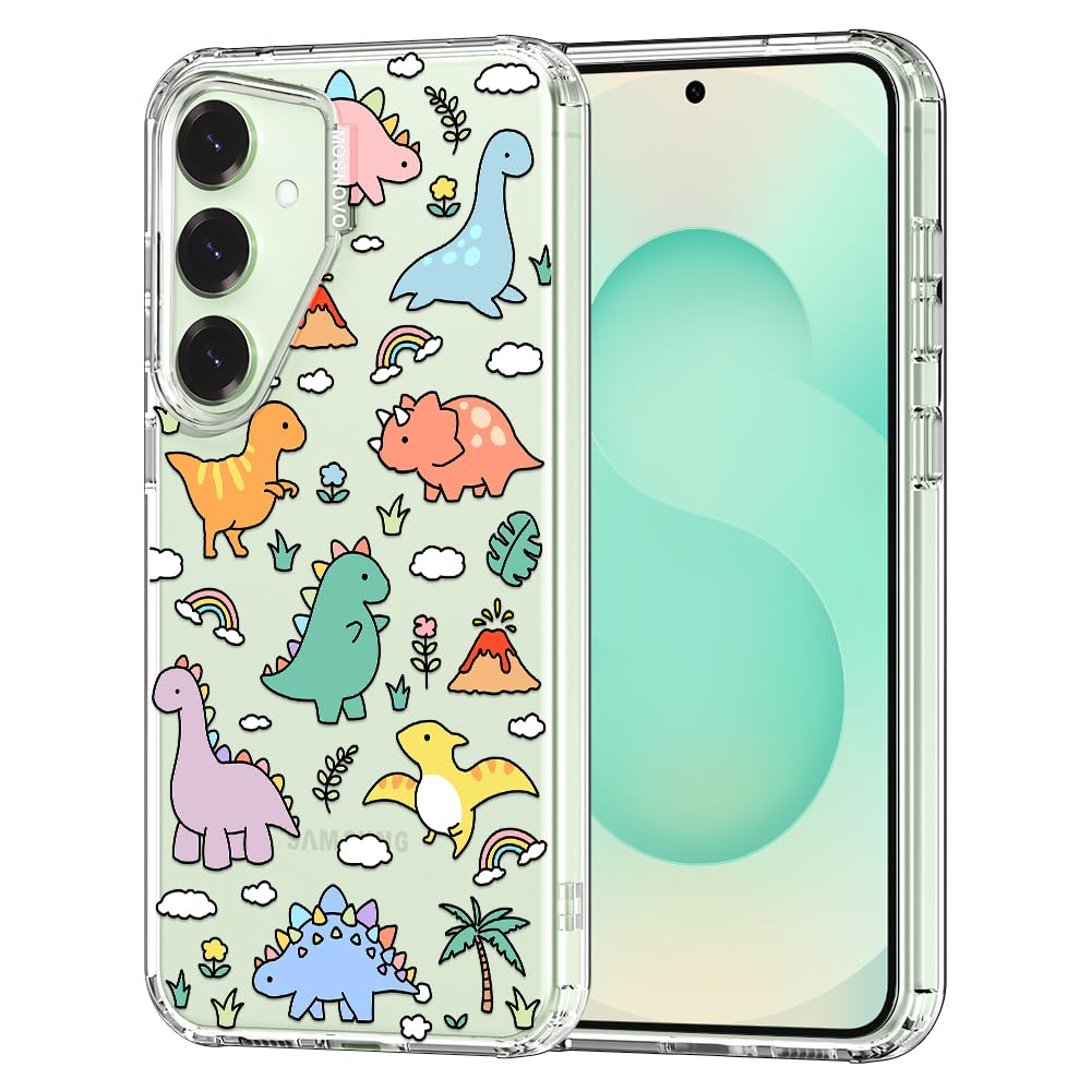 MOSNOVO Case for Samsung Galaxy S25 Buffertech 6 6ft Military-Grade Drop Protection Anti Peel Off Tech Clear TPU