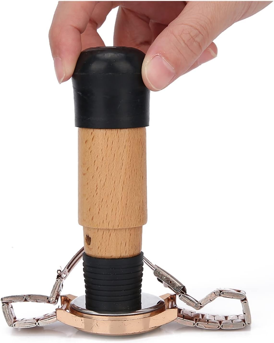 Aspirazione in legno Guarda Caso Posteriore Della Copertura Apri Rimozione Punta In Gomma Anti Graffio Antiscivolo Parti di Orologi Strumento di Riparazione Strumento di Riparazione per Orologiaio Kit