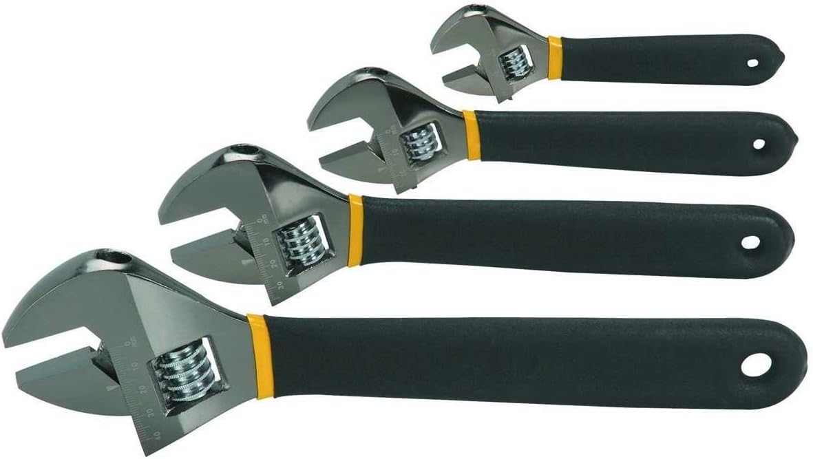 4 Pc Adjustable Laser Etched Wrench Set New 90 Day Warranty