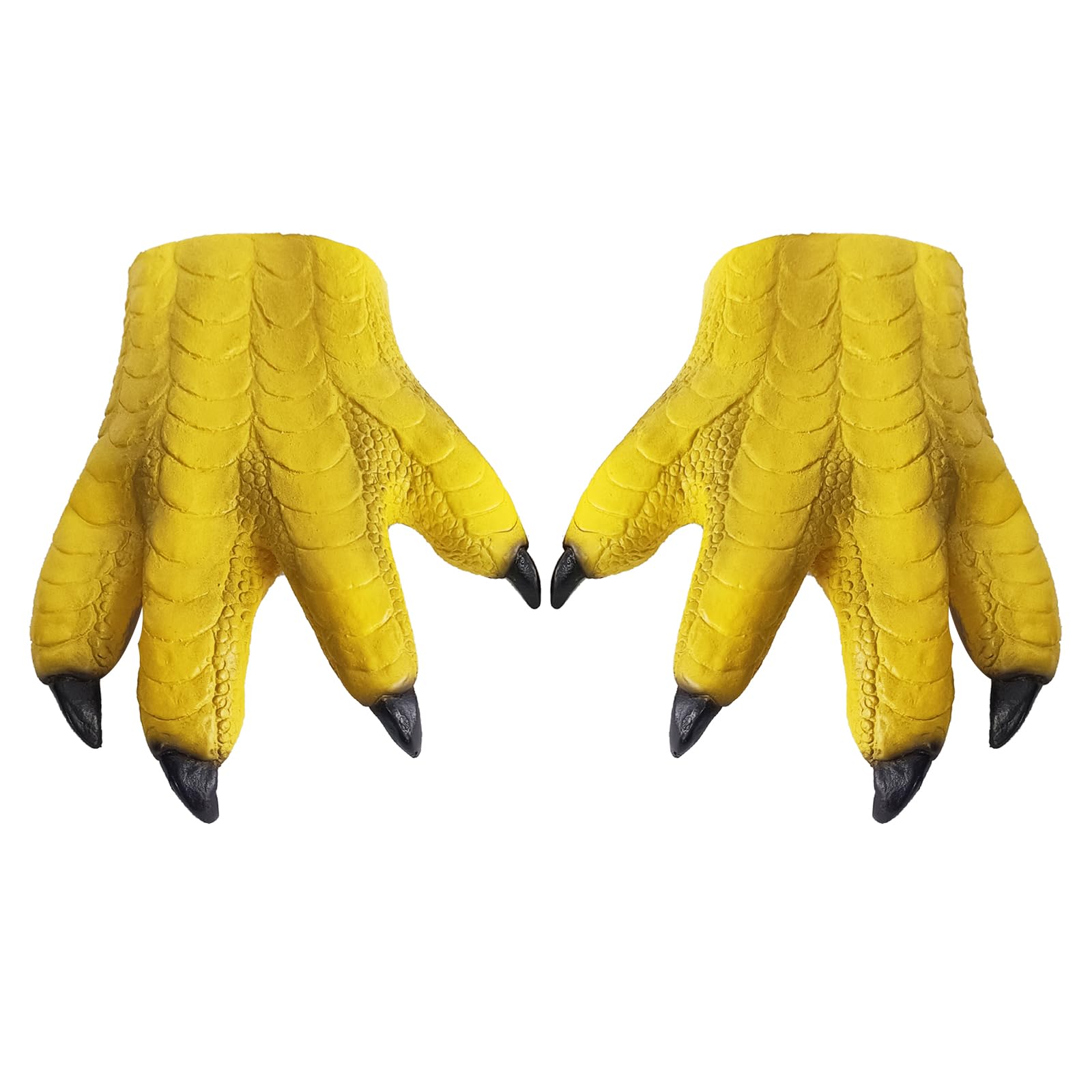 Yellow Eagle Claw Gloves Men Women Cosplay Party Halloween Masquerade Mardi Gras Evil Demon Animal Parrot Bird Eagle Paw Gloves Funny Drama Carnival Costume Accessory Spook House Props Decor
