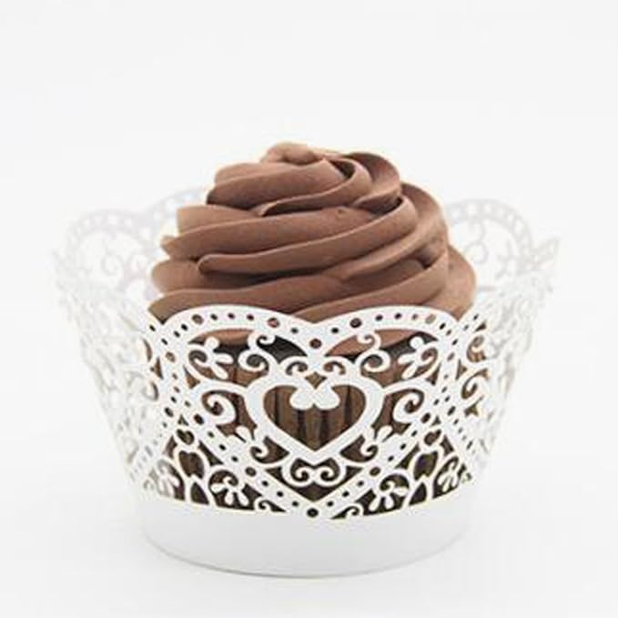 Amazon.de: GeiNnova Cupcake-Förmchen, Krone, Gitterarbeit, kunstvolle ...