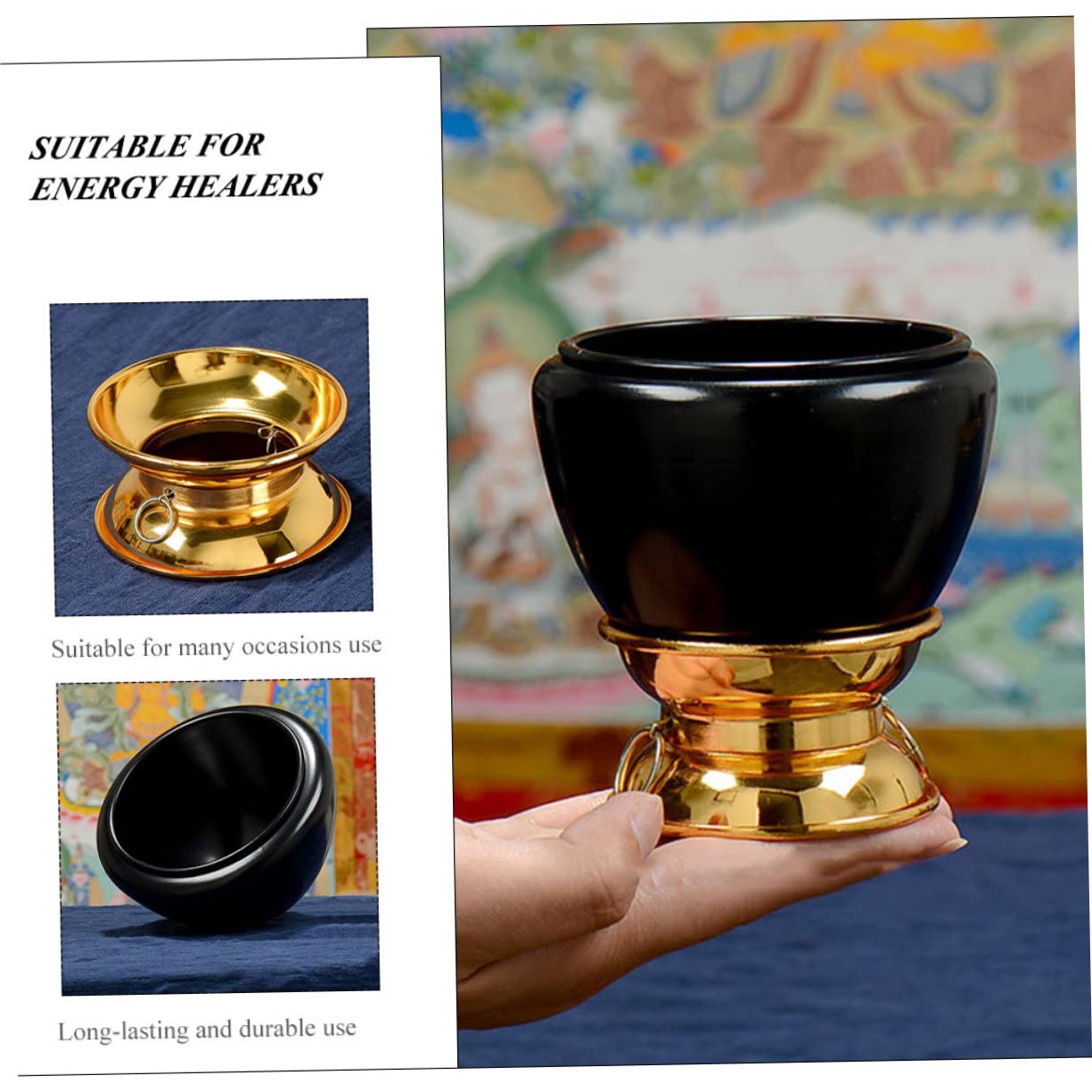 3 pezzi Accessori per la meditazione Campane tibetane per il relax Campane tibetane con base Campane tibetane per principianti Campane curative Campane tibetane Campane tibetane Campane sonore tibe