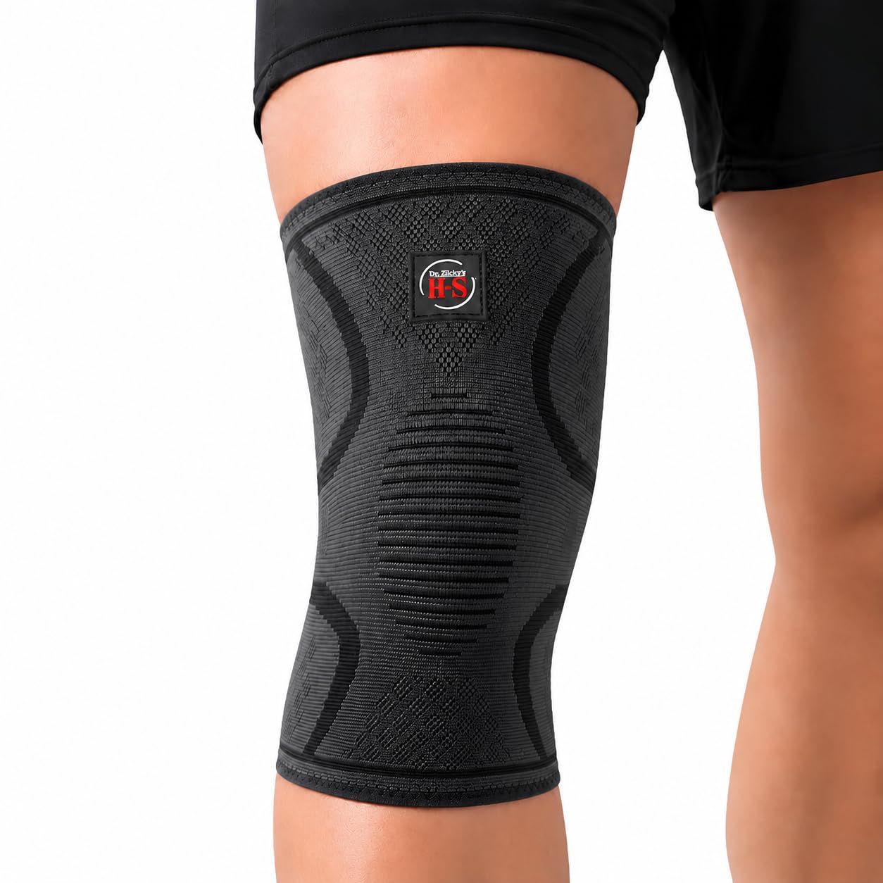 Dr. Zikky’s Knee Sleeve – Compression Support for Men & Women, Breathable Non-Slip Design for Everyday Movement, Exercise & Joint Stability (Black, Medium)