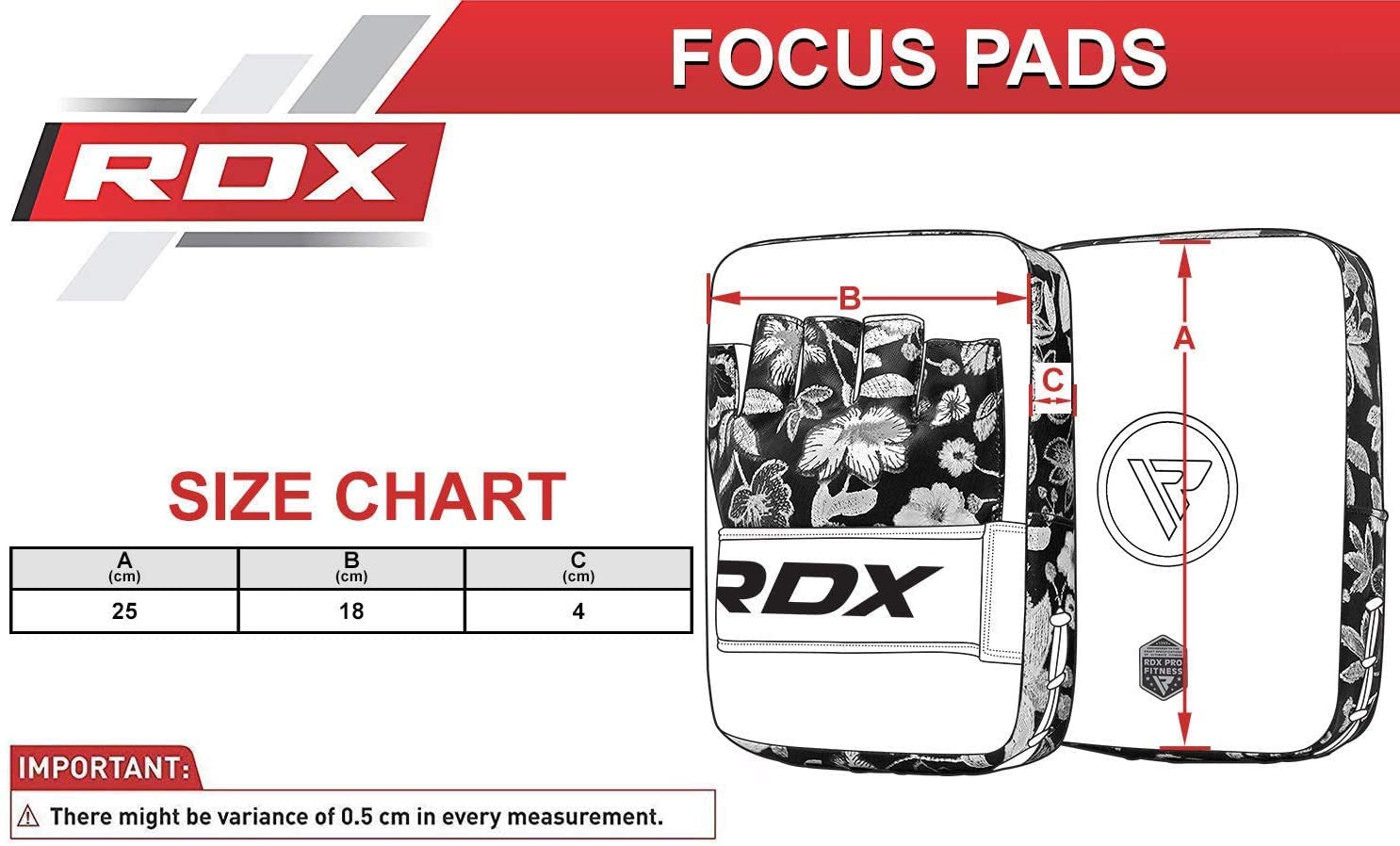 RDX Paos Schlagpolster für Damen, MMA Karate, Kampfsport, Taekwondo, Boxen, Muay Thai, Pao, Kampfsport, Training, Fingerlose Handschuhe für Damen, Kickboxen, Fokus