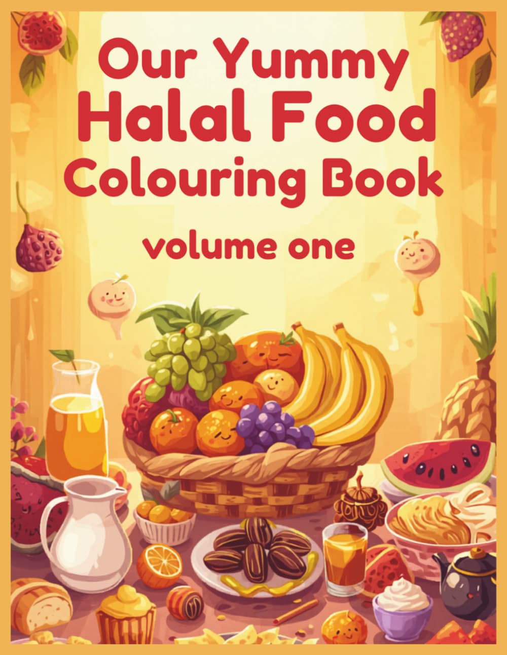 Our Yummy Halal Food Colouring Book: volume one