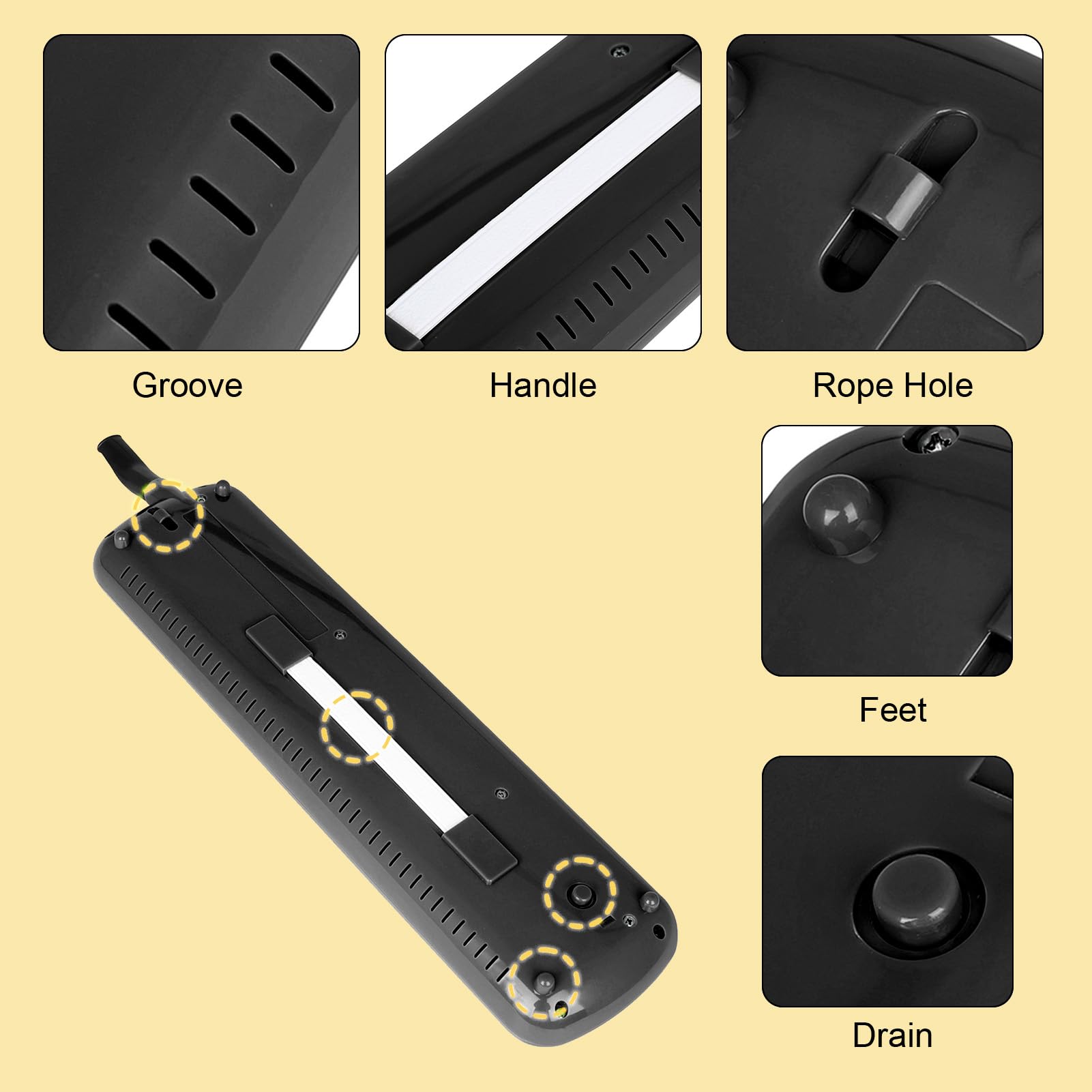 Cryfokt Strumento Melodica a 32 Tasti, Tastiera Soprano Melodica Air Piano con 2 Tubi, 2 Bocchini e Custodia Rigida in EVA, per Principianti e Musicisti Professionisti (BLACK)