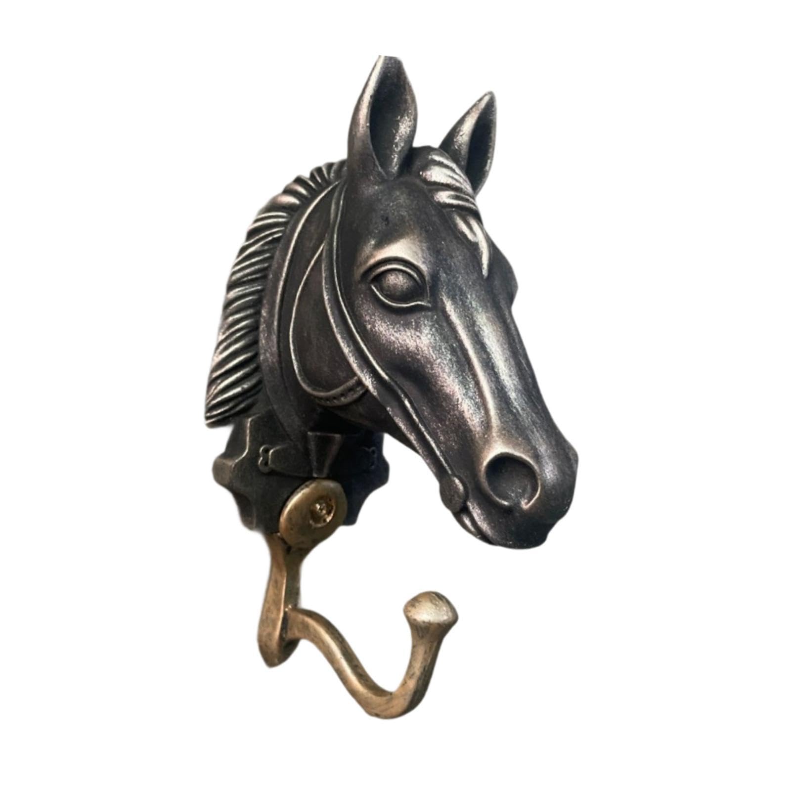 Neaxgeandx Black Horse Head Wall Hanger Home Storage Hook For Coat Rooms Bathroom Living Room Style A