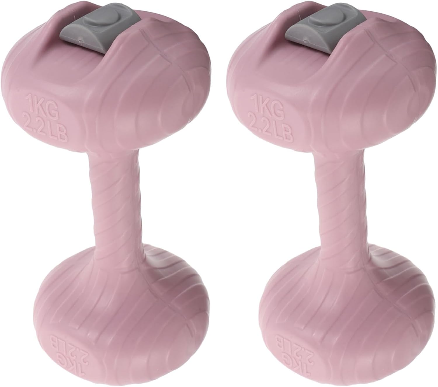 Pink 2kg Water-filled Dumbbells, 1kg Hand Weights for Pool Exercise, Portable Aquatic Fitness Equipment for Strength Training and Water Aerobics