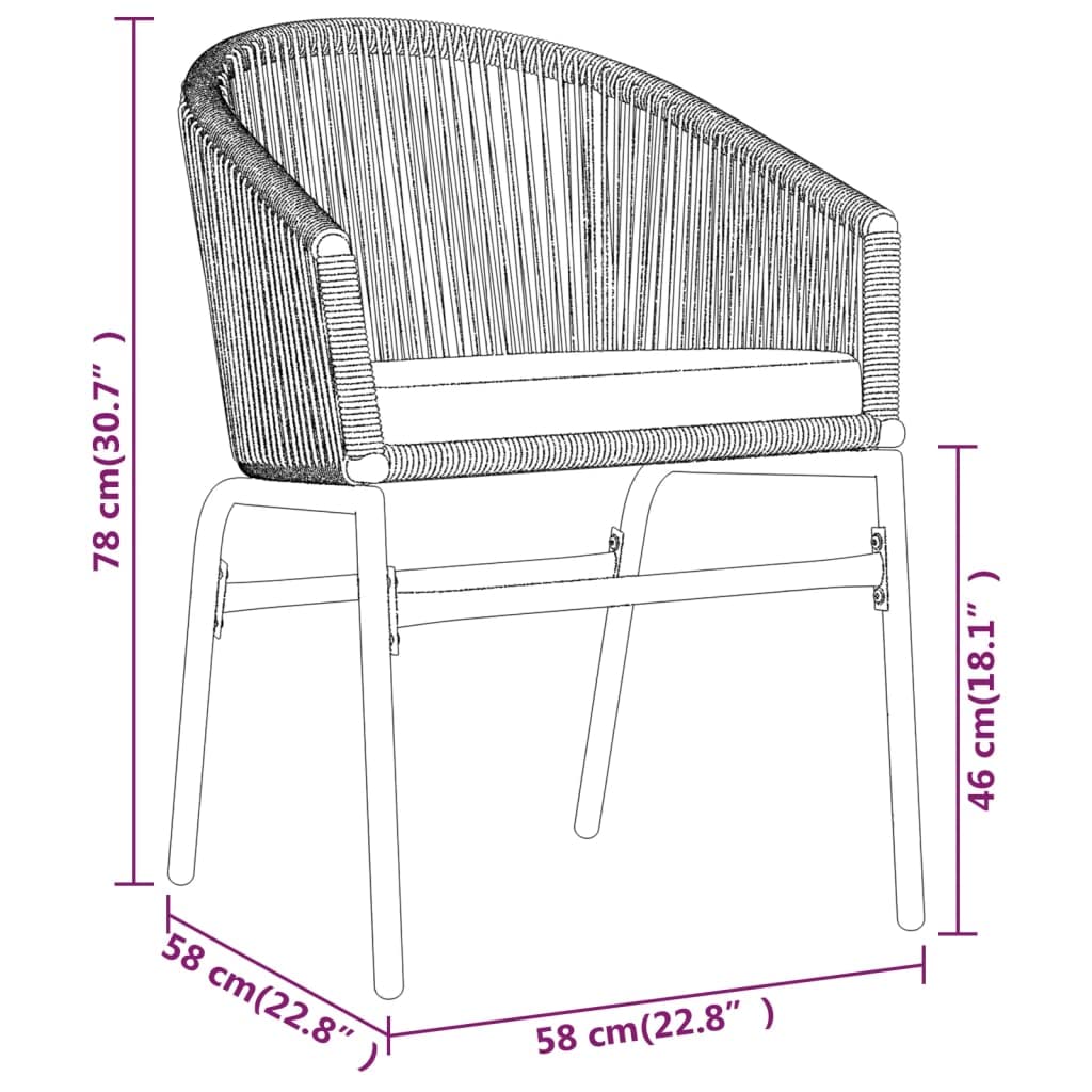 Stal malowana proszkowo Rattan PVC Szary zestaw 140 cm