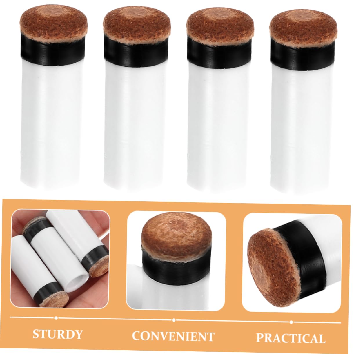 Toddmomy 8pcs Pool Stick Tips Replacement Kit Durable Billiard Tips for Enhanced Performance Lightweight Portable Billiard Accessory for All Players