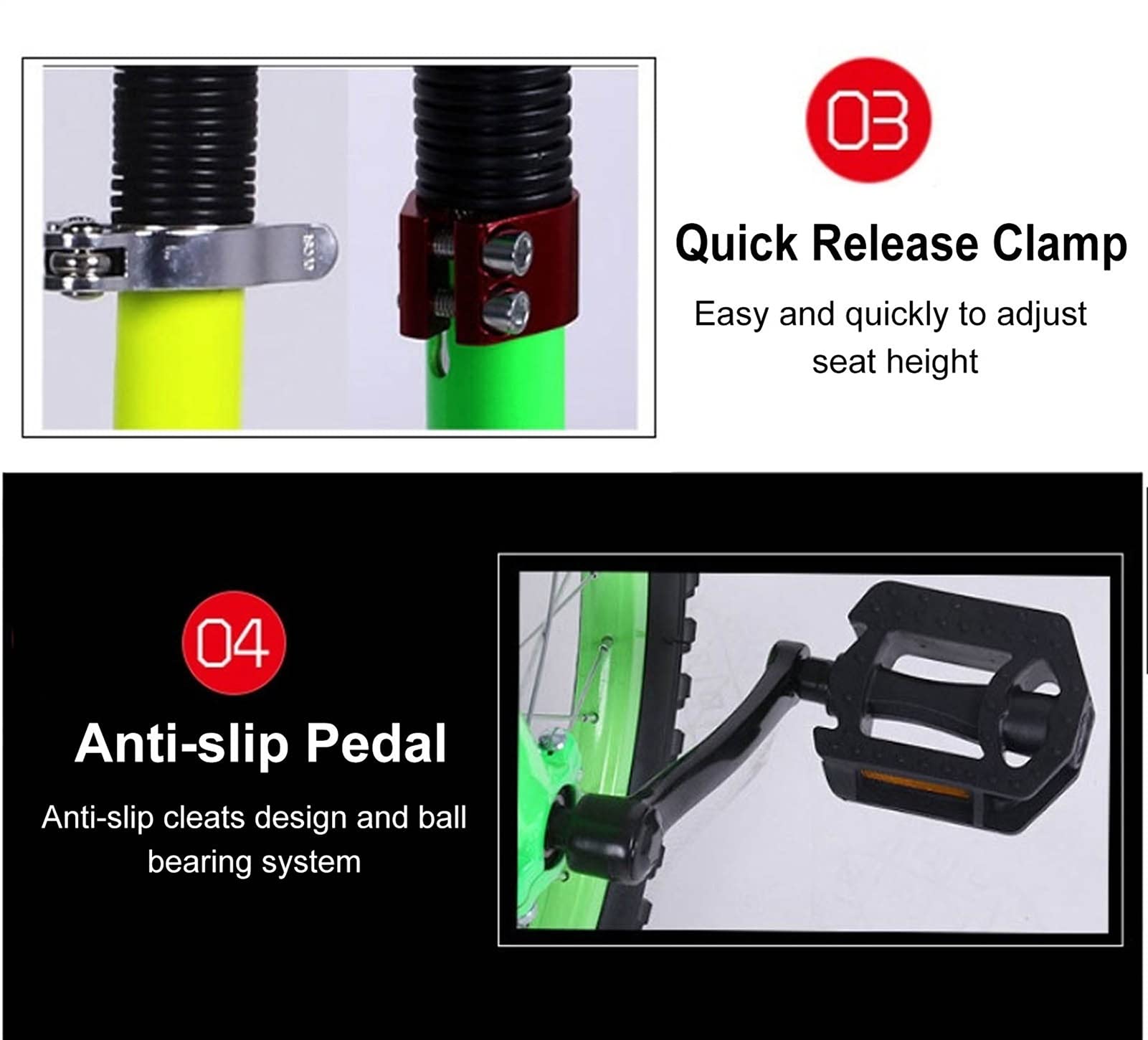 Amazon | 一輪車 黄/緑 一輪車 大人の子供のために、 鉄骨、 20