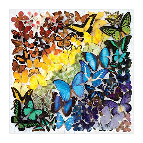 Rompecabezas Galison de mariposas arcoíris de 500 piezas para adultos y niños | Fotografía de Julie Seabrook Ream, gradiente de colores, vibrante, desafiante, papel reciclado, sin polvo, tamaño final 20" x 20" miniatura 3