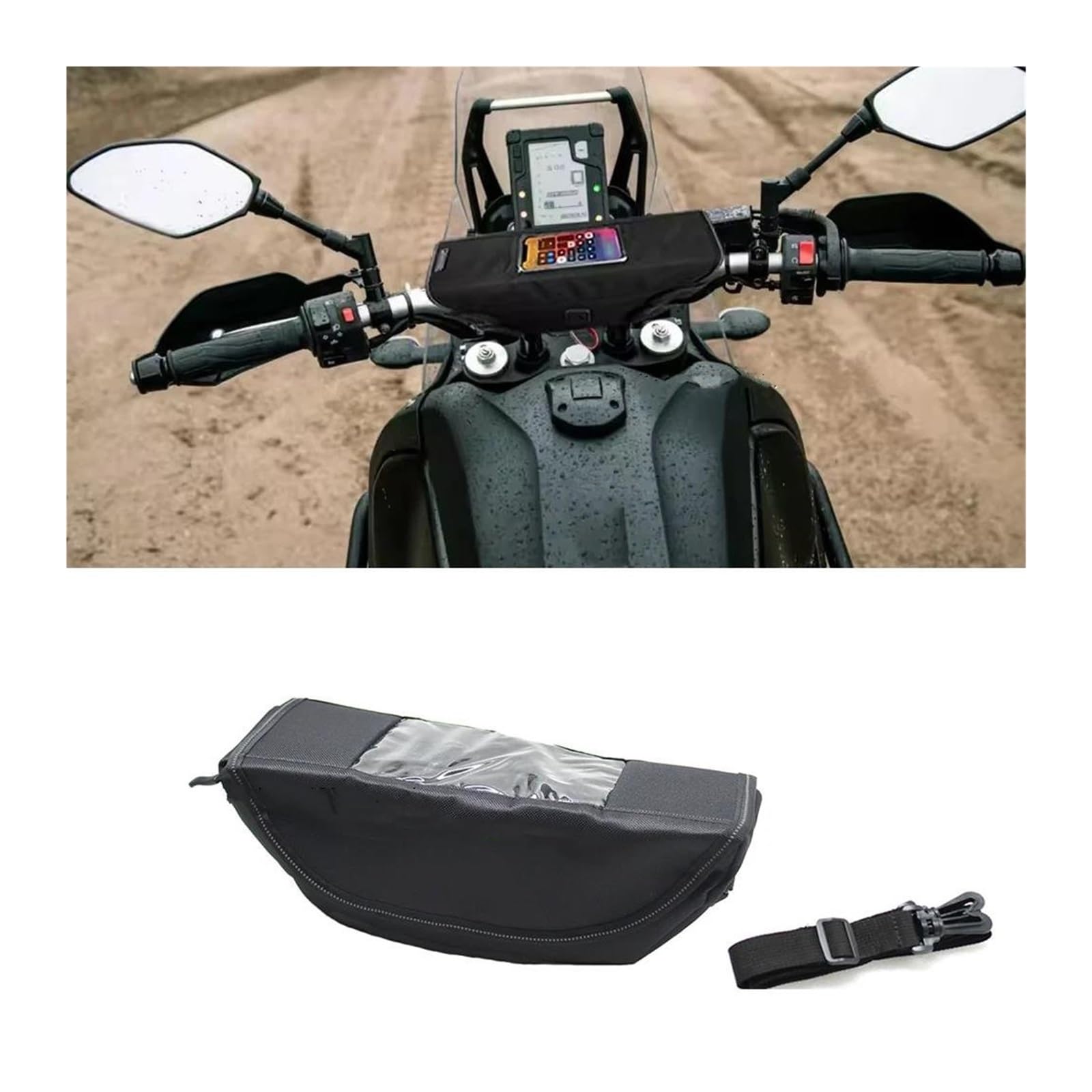 Borsa Da Manubrio Impermeabile Per Moto Per Royal Enfield Per Guerrilla 450(C)
