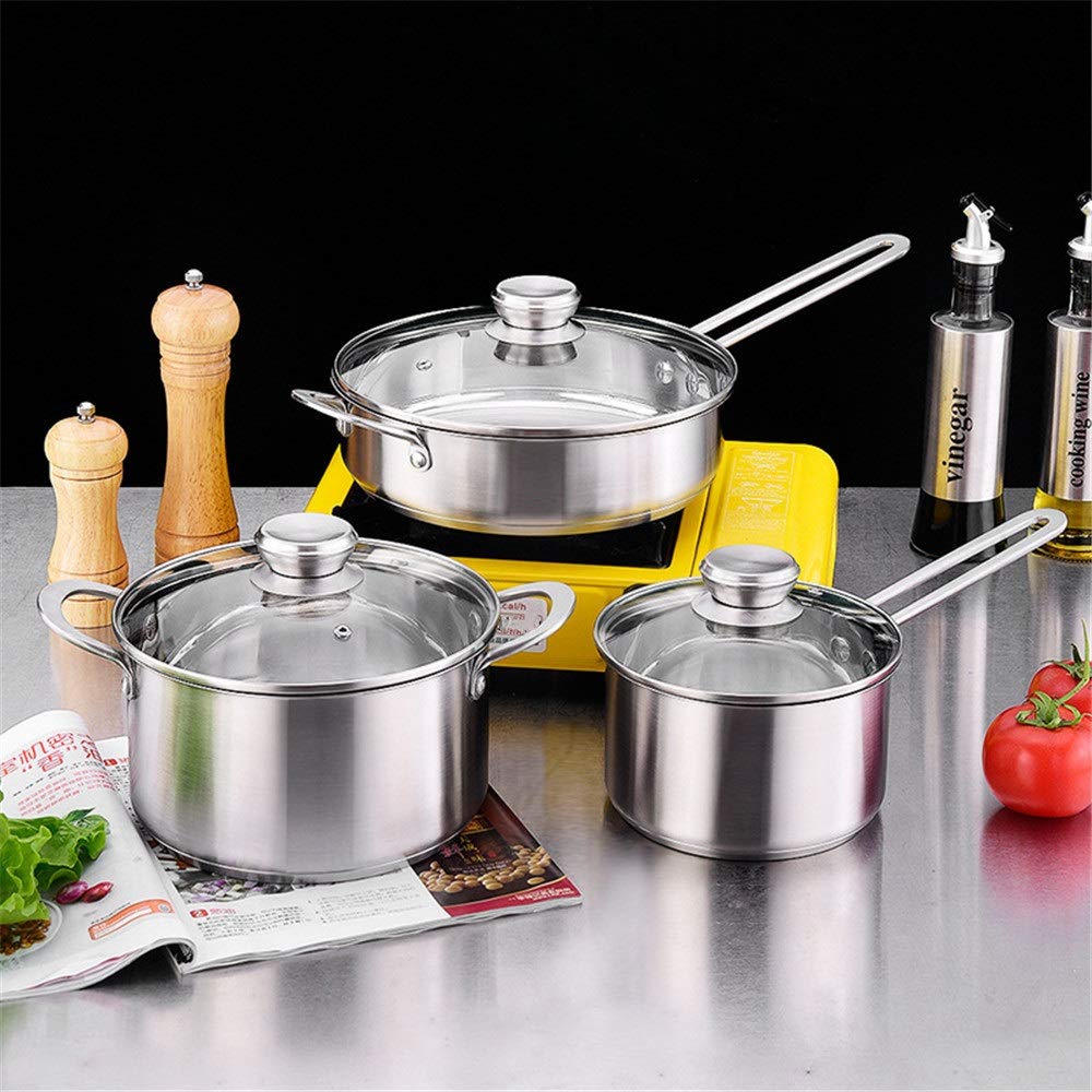 Juegos de Ollas y Sartenes Utensilios de cocina ollas y sartenes acero inoxidable Set Perfect utensilios adecuados profesional for el hogar restaurante para Uso en la Cocina
