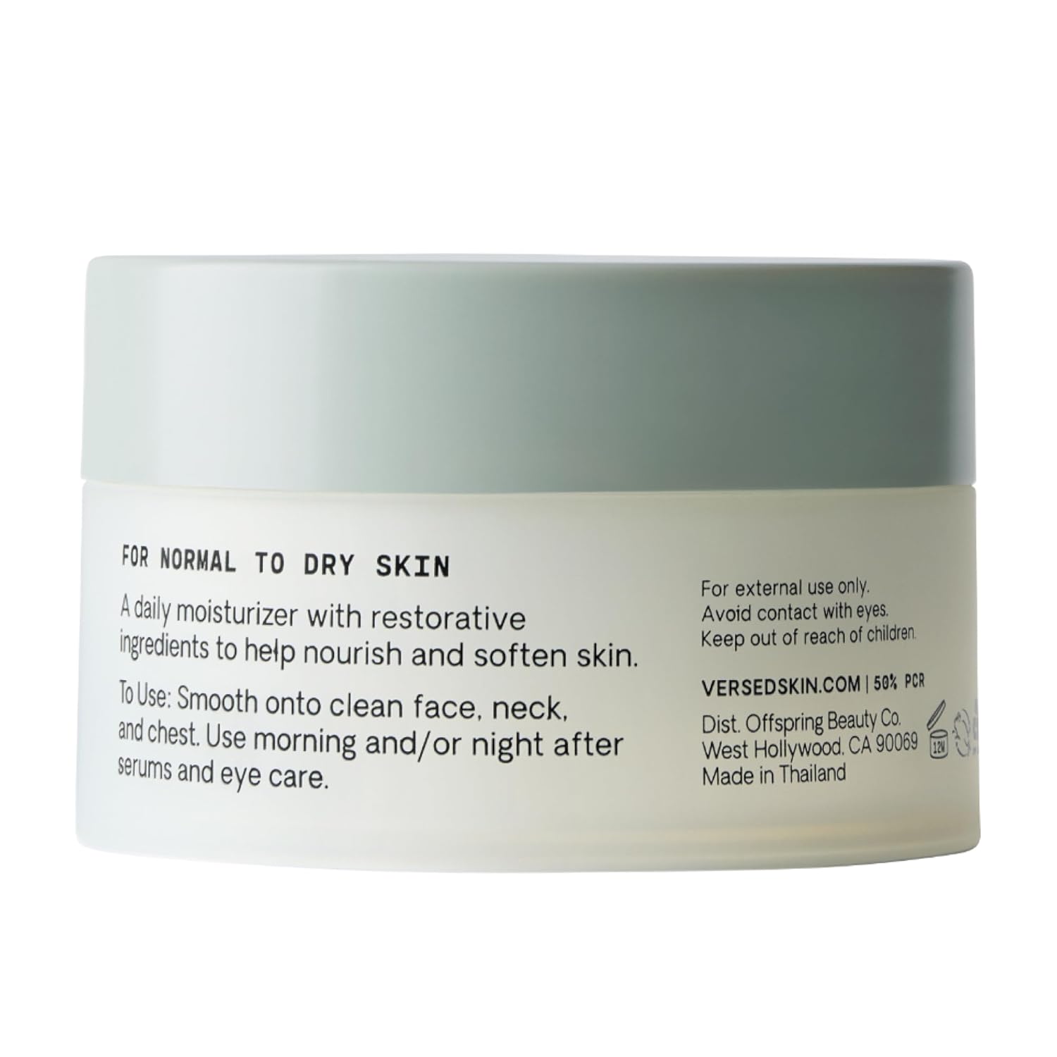 Versed Skin Soak Rich Moisture Face Cream - Daily Facial Moisturizer with Squalane Oil, Hyaluronic Acid, Vitamin E + Red Algae - Smooth, Non-Greasy Night Cream for Aging, Dry Skin - Vegan (1.5 oz) - Image 6