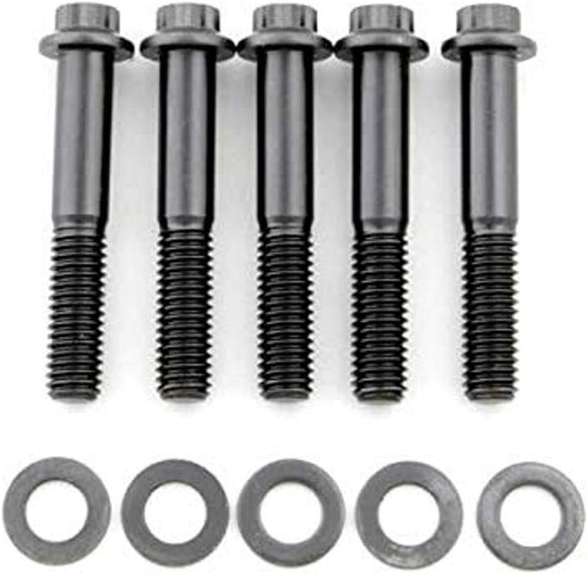ARP 642-2250 Black Oxide 3/8-16" RH Thread 2.250" UHL 12-Point Bolt with 3/8" Socket and Washer, (Set of 5)