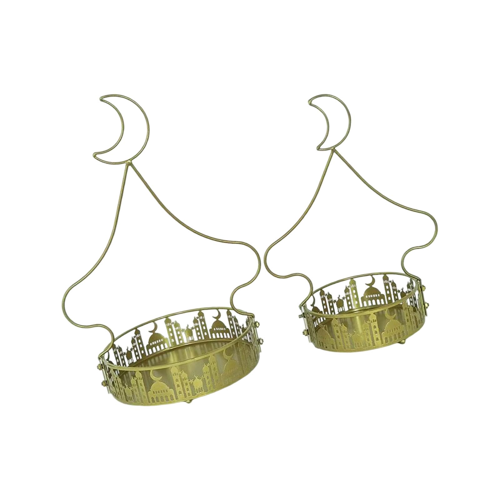 Gold Plated Metal Appetizer Platters for Holiday Entertaining with Rustproof Surfaces Decorative Metal Tray
