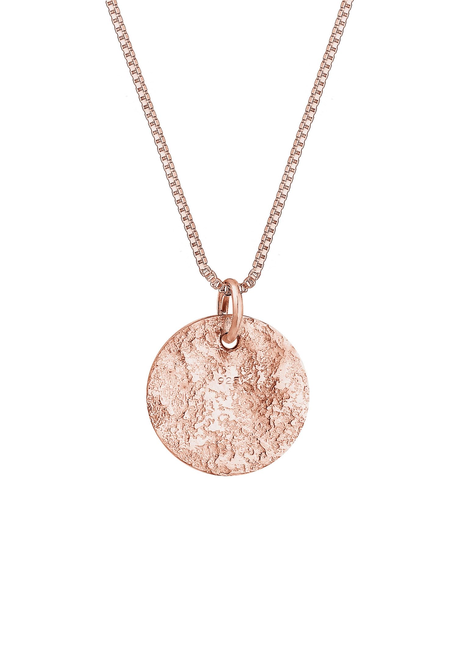 Elli Halskette Damen mit Anhänger Plättchen im Vintage Antique Look