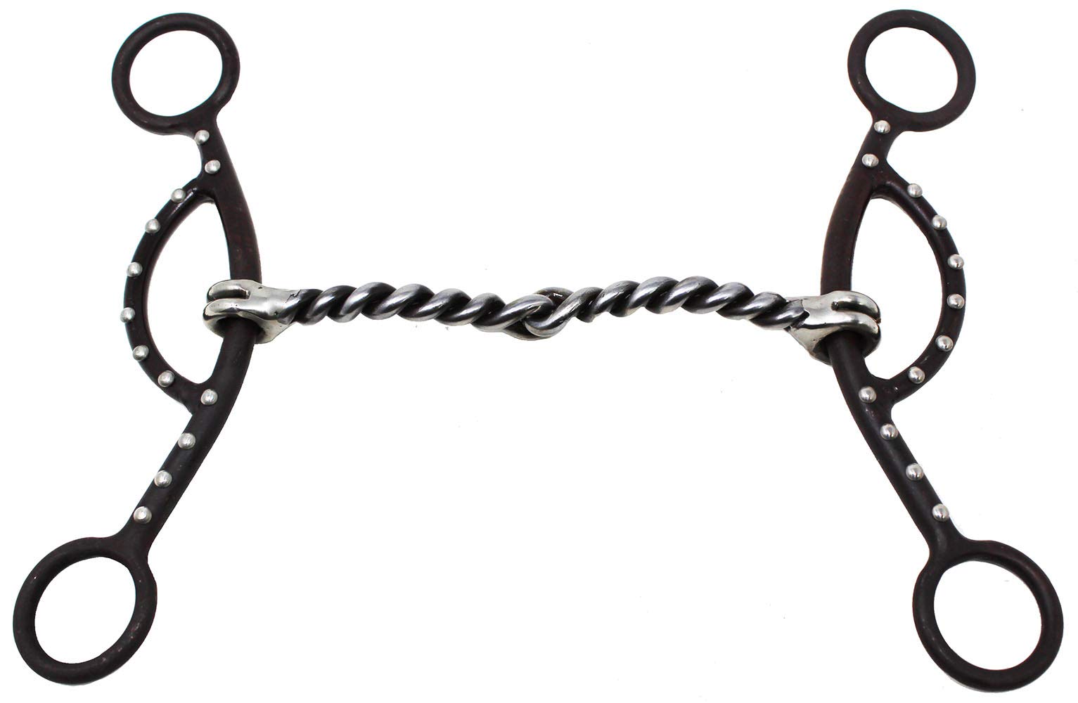 CHALLENGER Horse English Riding Double Jointed Dee-Ring Dog Bone Snaffle Horse Bit 35568VAR