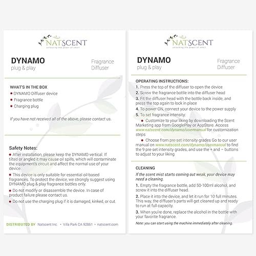 Miniatura 7 de Difusor de dínamo con aceite de fragancia de té blanco incluido, paquete de difusor inteligente de aromaterapia y botella de aceite de fragancia