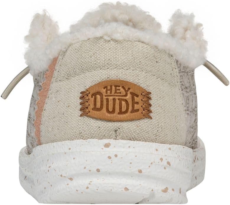 HEYDUDE Wendy Youth Warmth Natural Size 3 | Kids Shoes | Kids Slip-on Loafers | Comfortable & Light-Weight