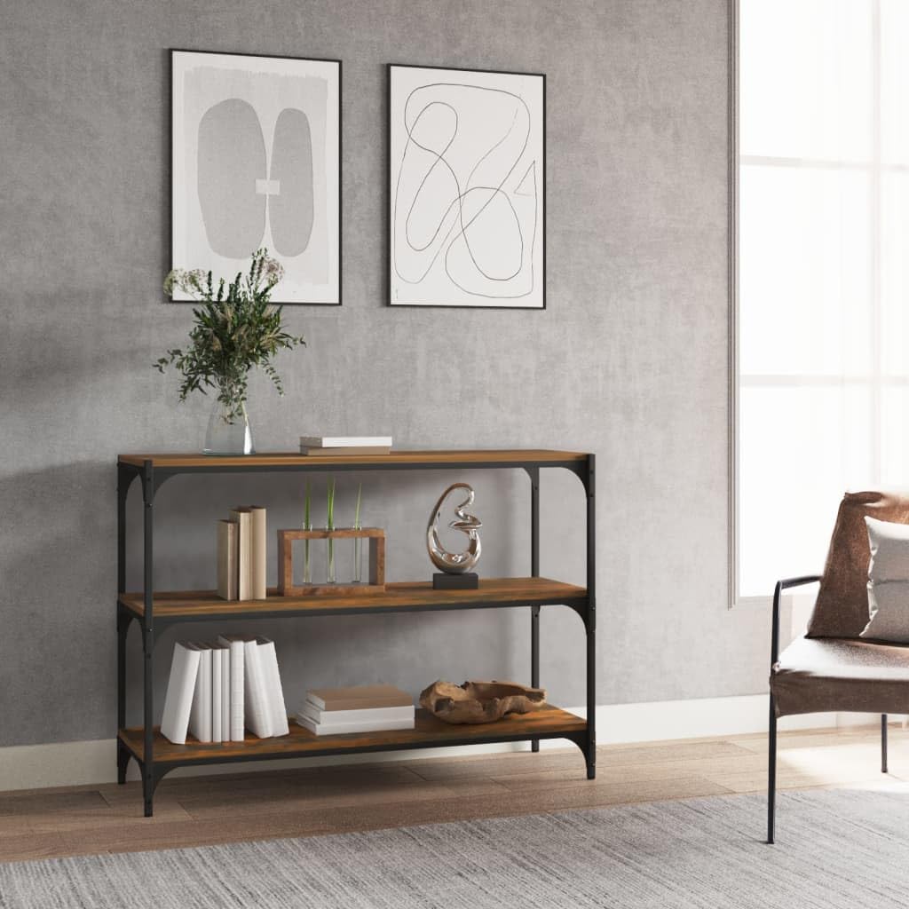Regał na książki dąb wędzony 100 x 33 x 70,5 cm materiał drewnopochodny i