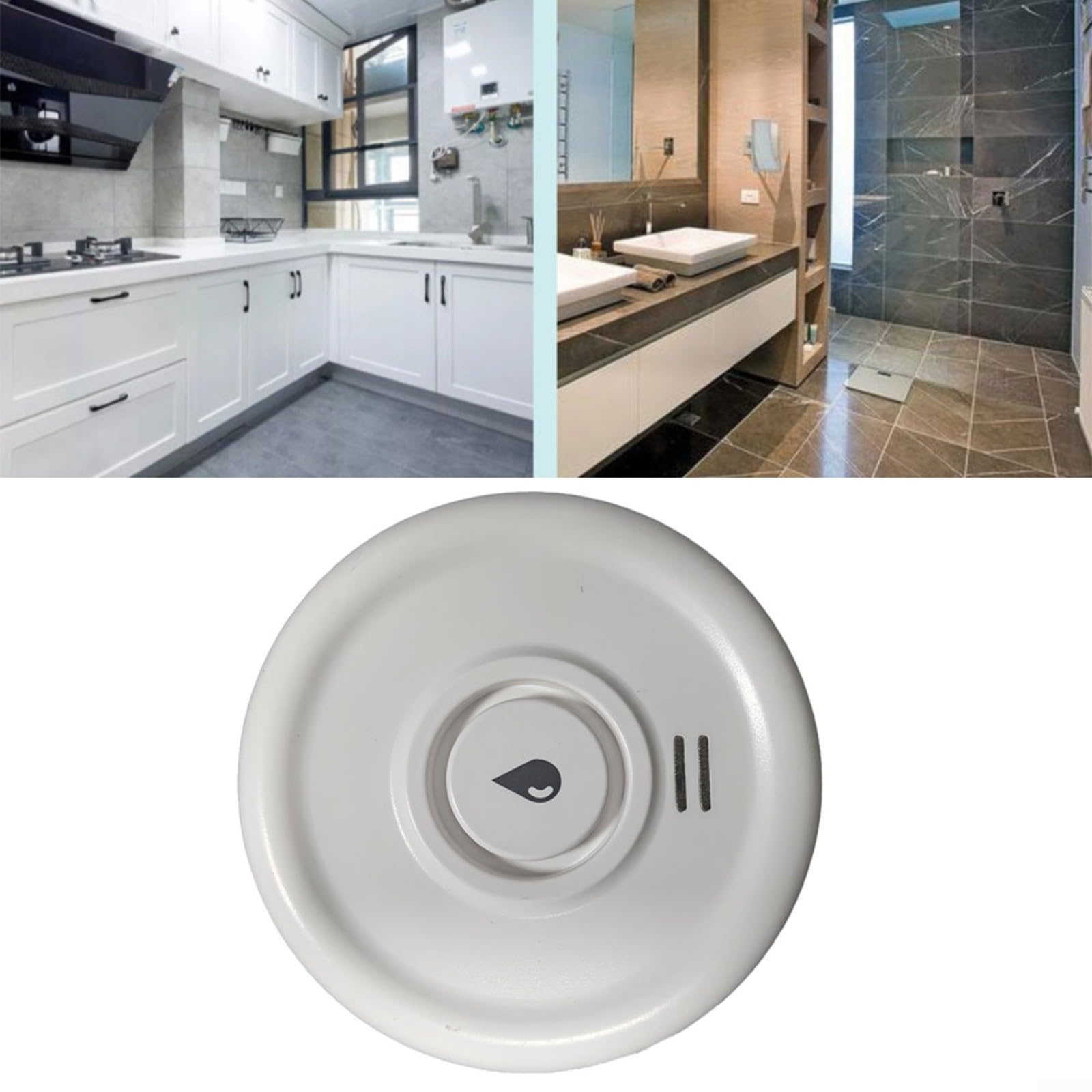 Détecteur de fuite d'eau Wi-Fi, capteur de fuite d'eau sans fil pour système d'alarme et domotique intelligente, capteur d'eau d'alarme pour cuisine, salle de bain, sous-sol (4 pièces)