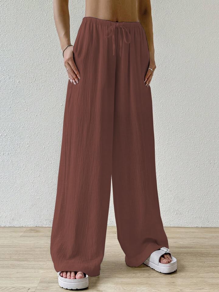 Image of GRECIILOOKS High Waist Trousers for Women - Flared Korean Style Formal Pants | Elegant Workwear for Office, College & Events (Available in Plus Size)