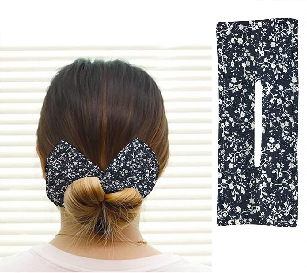 Amandakasa お団子 ヘアアレンジ 髪のお団子メーカー 巧みなお団子布 人気 新作続 簡単 ヘアアクセサリー プレゼント お団子ヘアメーカー ファッション ヘアゴム 髪飾り リボン