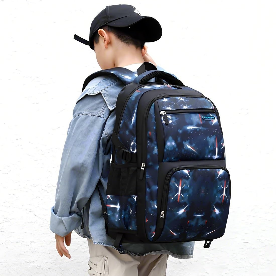 Mochila Ruedas Mochilas Escolares con Ruedas, Desmontable Mochila con Carro Niños para Viajes Escolar