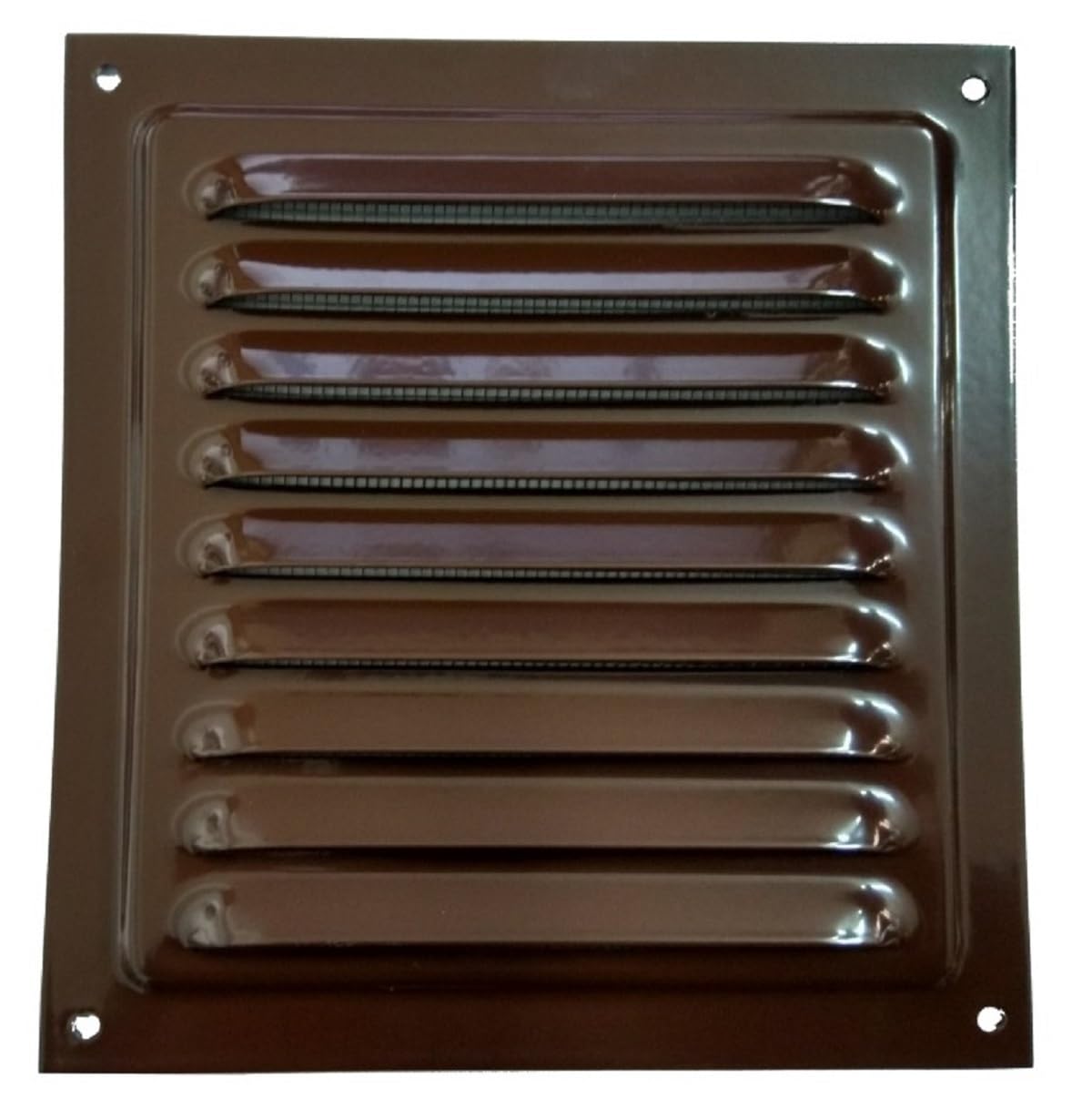 Vents Brown 300 X 300 Mm Metal Ventilation Grille – Beige, Grey, Black, With Insect Net Ventilation Grille Exhaust Air / Supply Air Vent Ventilation (Brown)