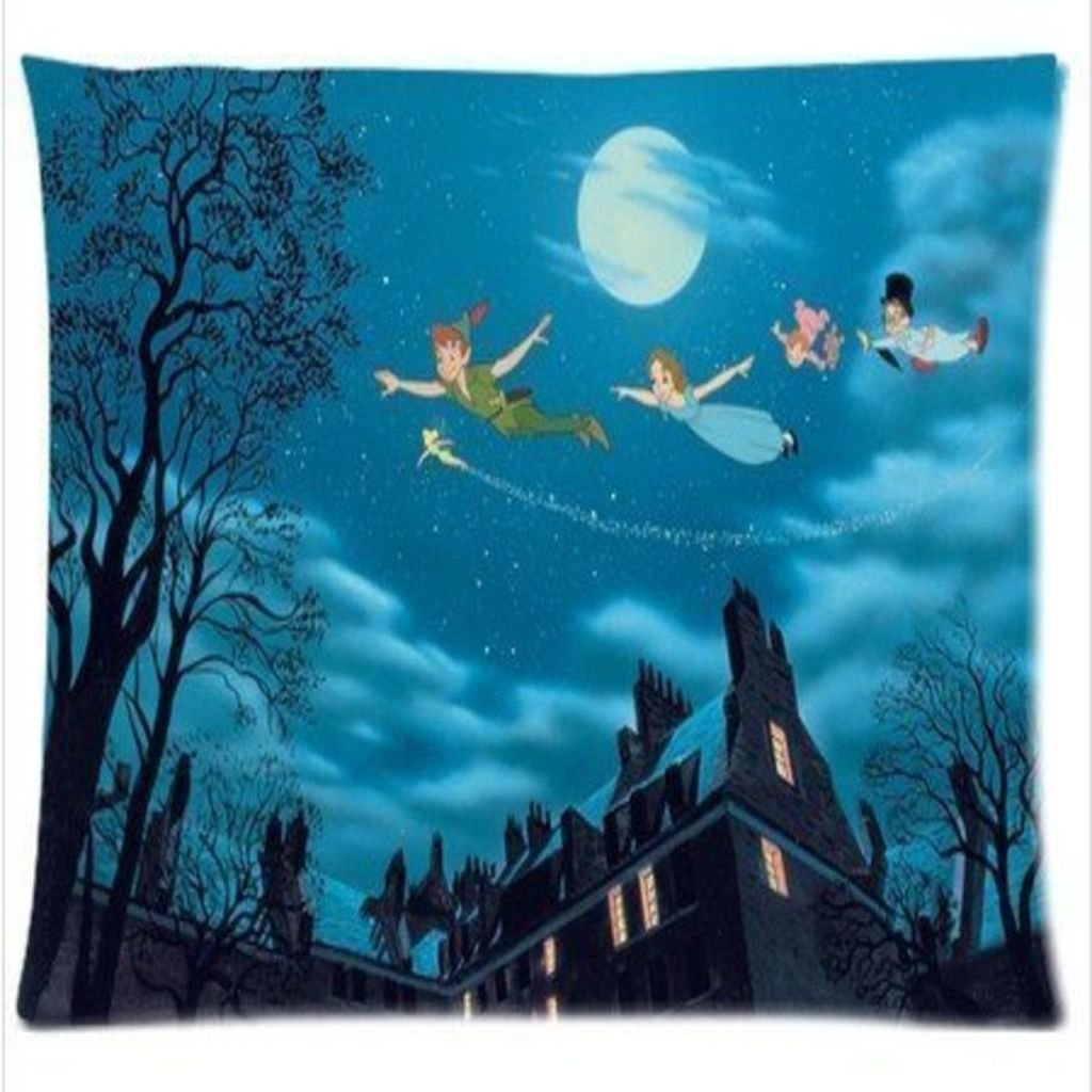 Peter Pan Flying Customized Throw Pillow Case Cushion Cover Sleep Pillow Pillowcase Pillow Cover 18x18 Mengxue Design