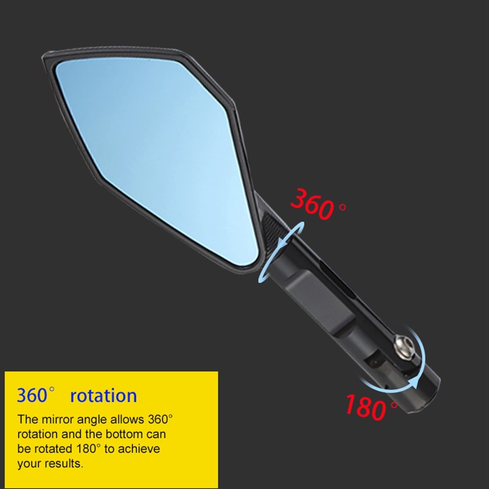 Rétroviseur pour Yamaha YZF R3 R25 2013-2018 2019 2020 2016 2017 Moto Miroir Moto Scooter Côté Rétroviseur Rétroviseurs (Color : Rot)