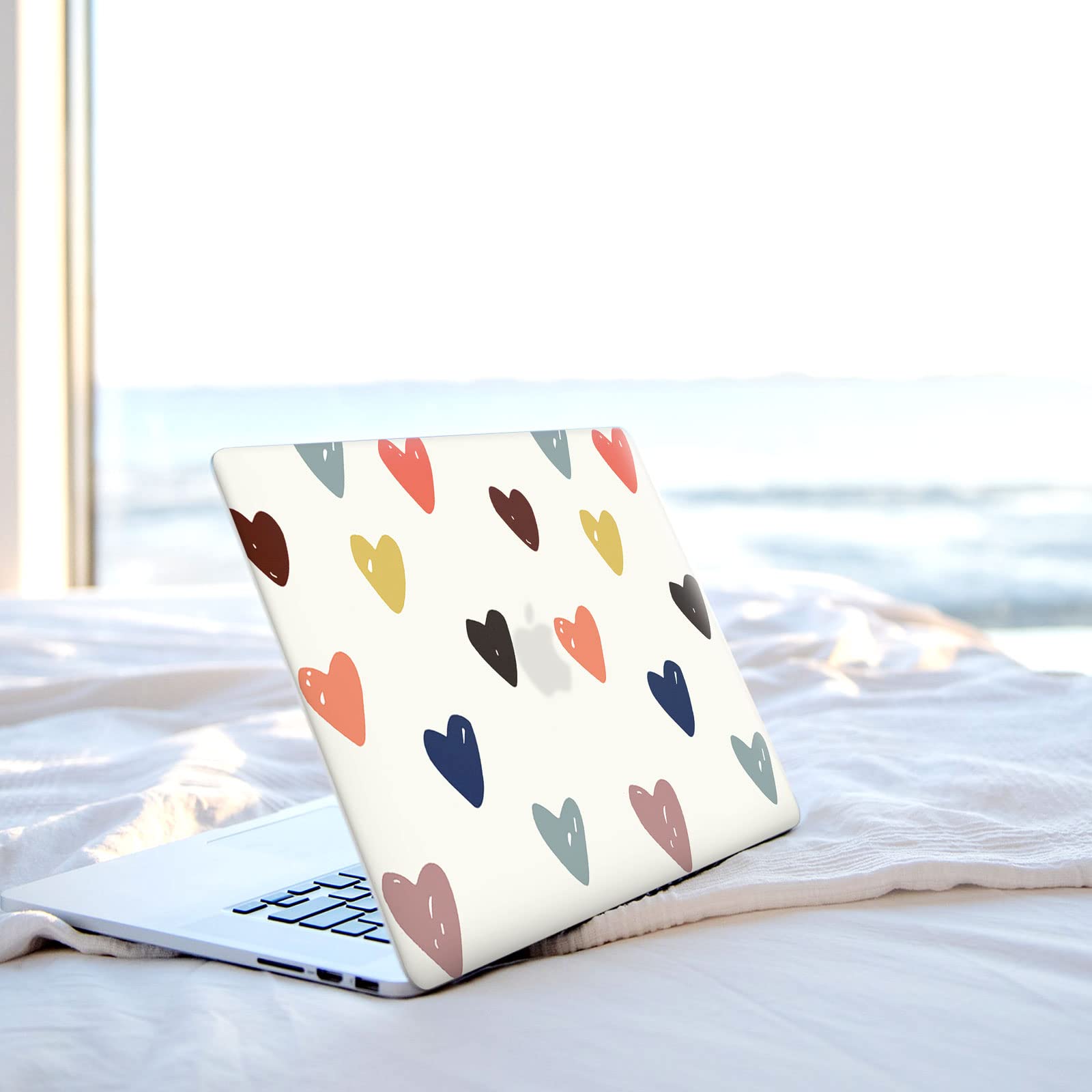 MacBook Air 13 Zoll Hülle (2020-2022) – Mit Blumen-Design, Hartschale + 2 Tastaturabdeckungen