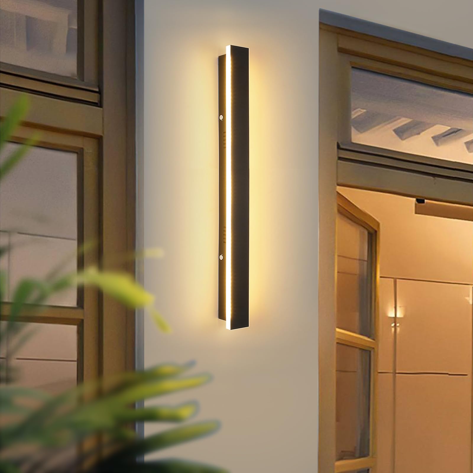 Mikeru 60CM Wall Lights, 3000K Warm White Outdoor Wall Lighting 22W External LED Wall Lights LED Indoor Wall Light for Outside Balcony, Interior Lighting Occasions, and Decorations — view 14