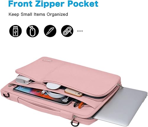 Miniatura 4 de MOSISO 360 - Bolsa de hombro protectora para laptop compatible con MacBook Pro de 16 pulgadas 2023-2019 M2 A2780 M1 A2485 ProMax A2141, portátil de