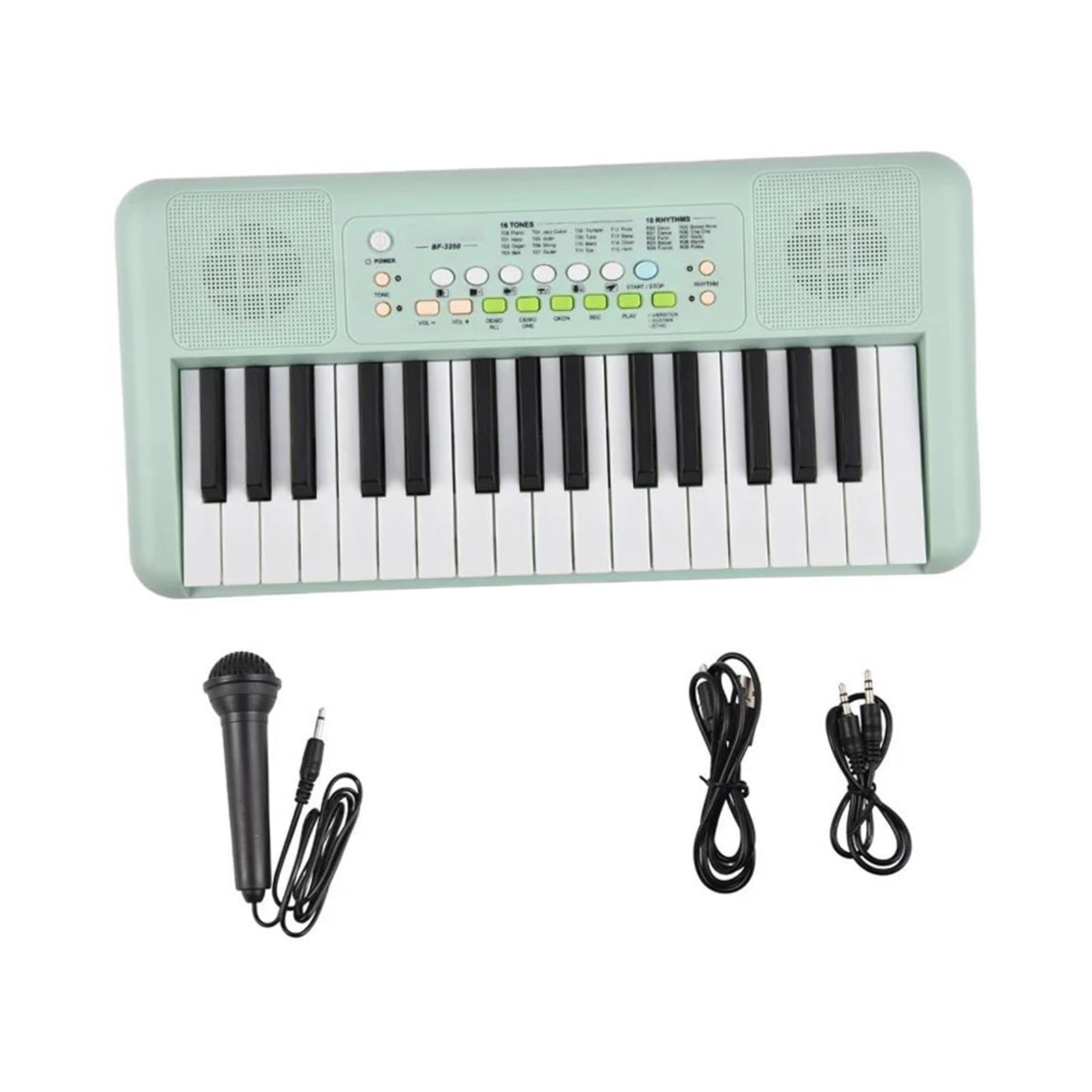 Pianino Elektroniczne Profesjonalne Pianino Elektroniczne Z 32 Klawiszami I Dwoma Głośnikami I Mikrofonem Przenośne Urządzenie Muzyczne(Light green)