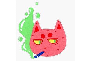 Juul Cat Waterproof Vinyl Window Bumper Sticker Decal 5"