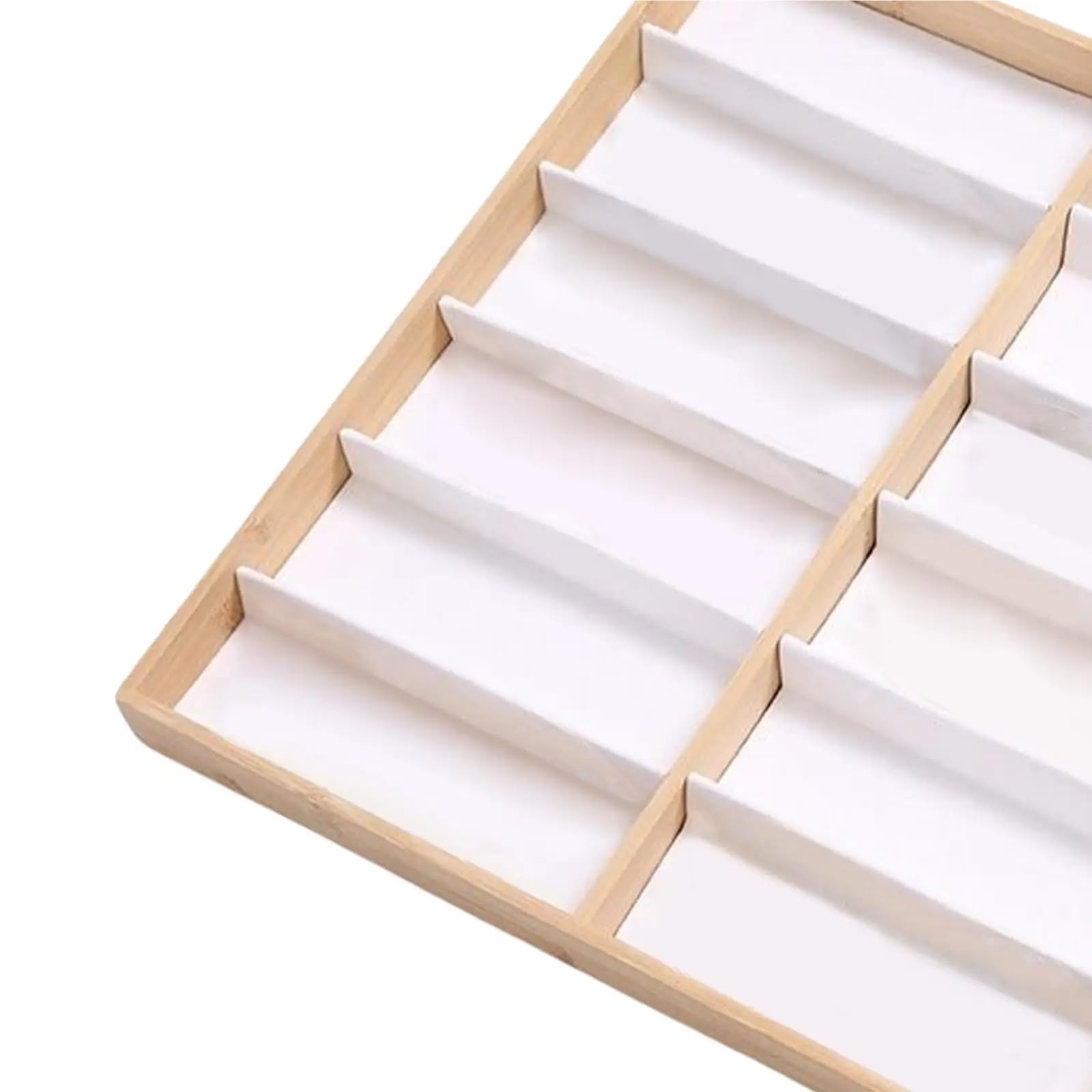 Holz-Samt-Brillen-Organizer-Display-Tablett