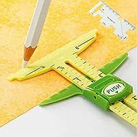 HONEYSEW 5-in-1 Sliding Gauge: Multi-Purpose Sewing Measuring Tool for Seams, Hems, Buttons & Crafts + Free Ruler