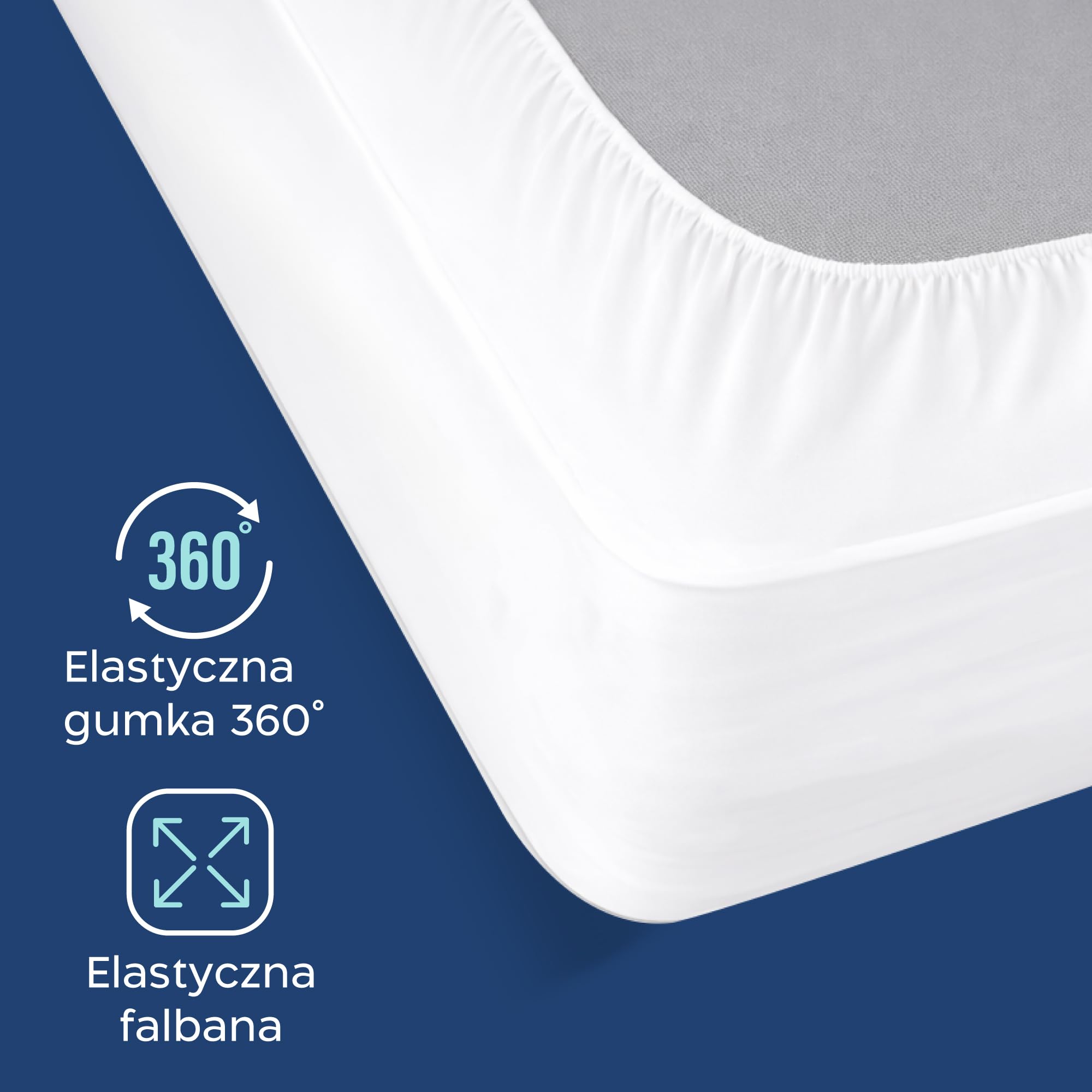Ochraniacz na materac Twinzen pikowany 160x200 cm - Nakładka na materac 160x200 z gumką dookoła, do kieszeni do 40 cm - Oeko-Tex, nie wodoodporny