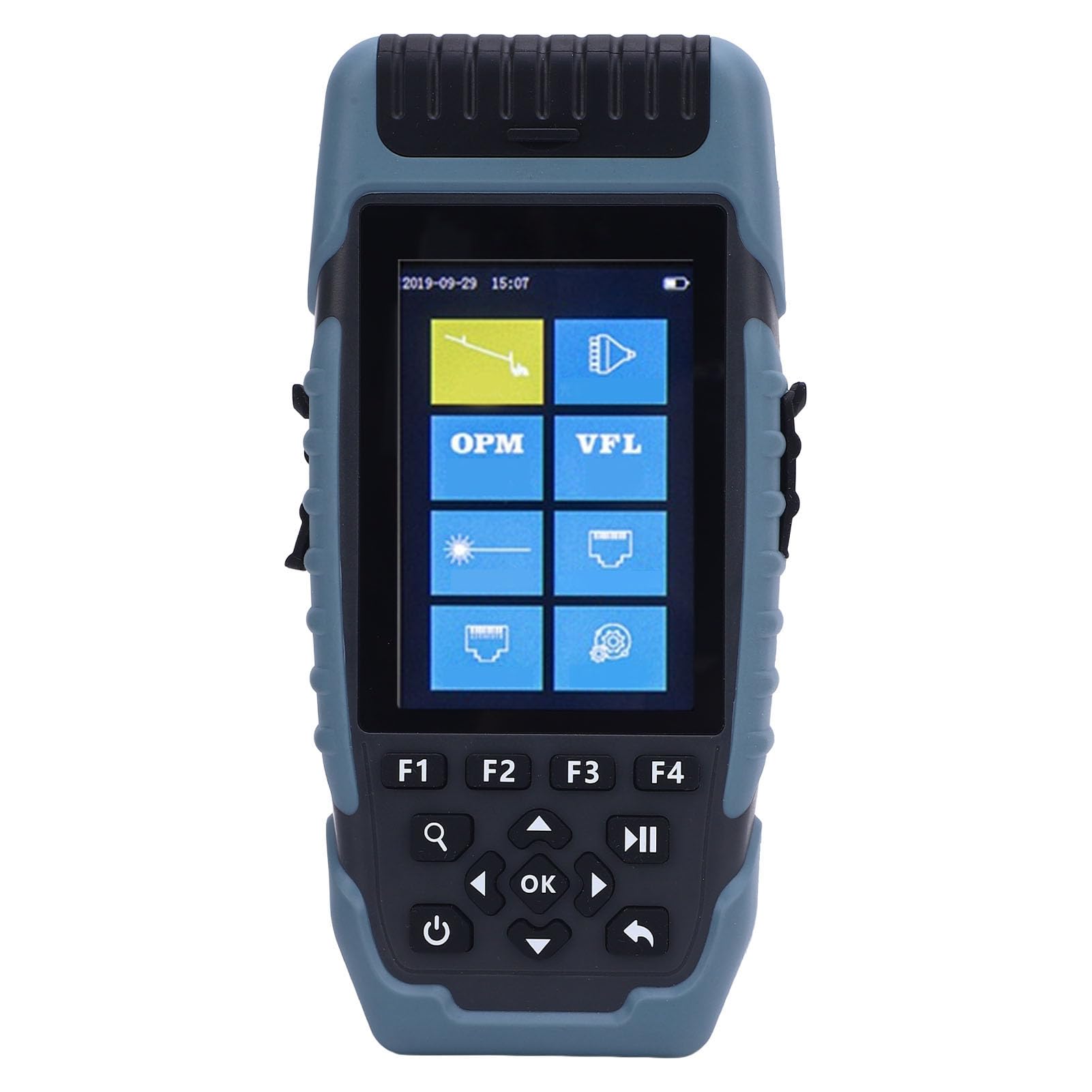 OTDR Fiber Optic Tester, 3.5in Color LCD Touchscreen 1310nm Multifunctional Optical Time Domain Reflectometer with FC SC ST Connectors for Fiber Communications, Fiber Sensing