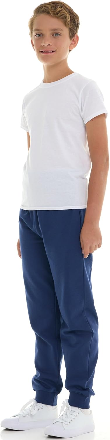 2-Pack Boys’ Fleece Joggers – Heavyweight Sweatpants with Pockets, Ribbed Cuffs, and Adjustable Drawstring - Image 5